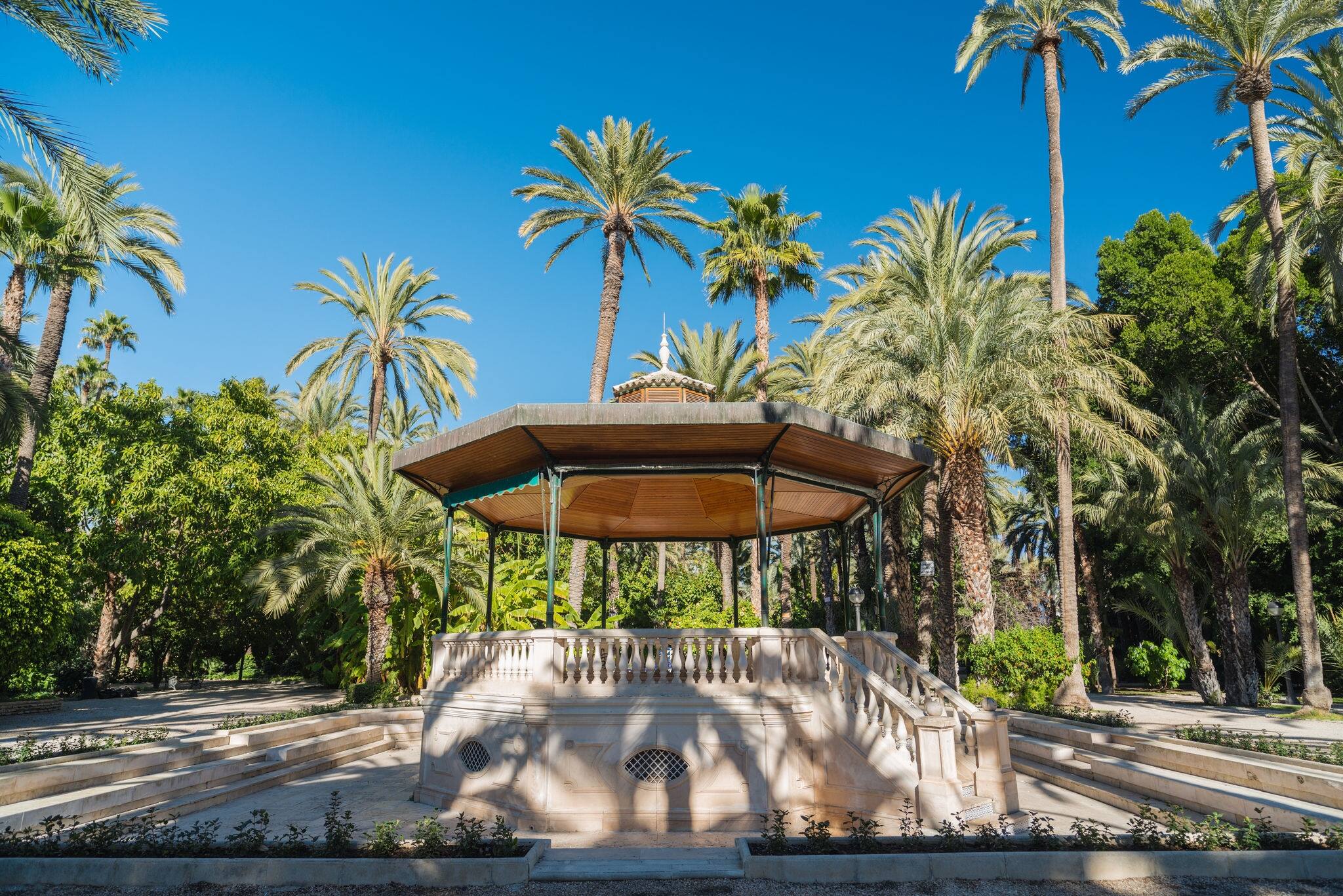 Parks of the city of Elche. Region Alicante. Spain