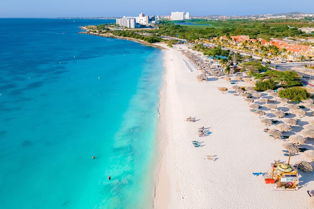 One of the unique beaches in Aruba.