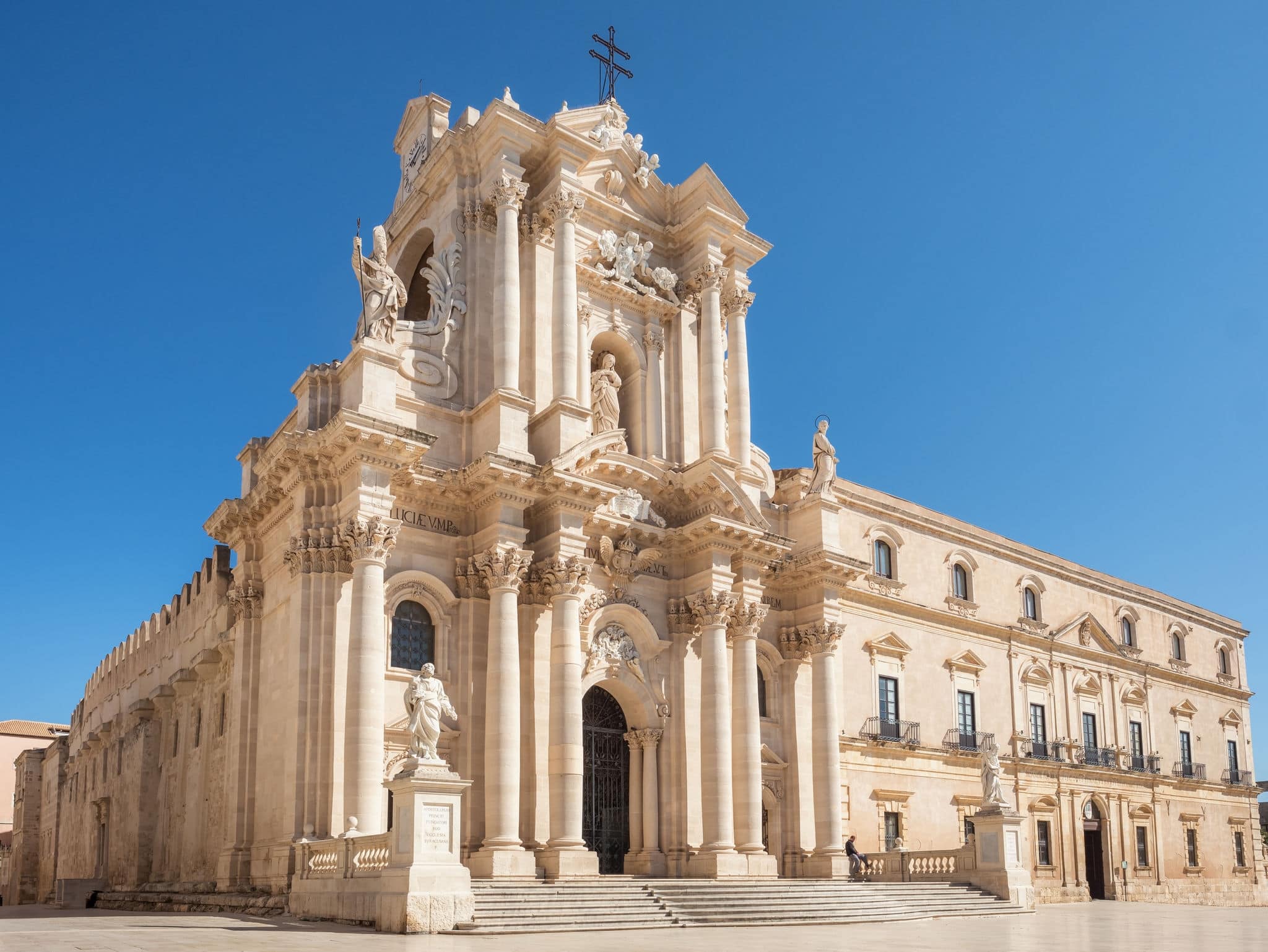 The Duomo Cathedral of Ortigia in Siracusa . Ortygia, Syracuse in Sicily, Italy