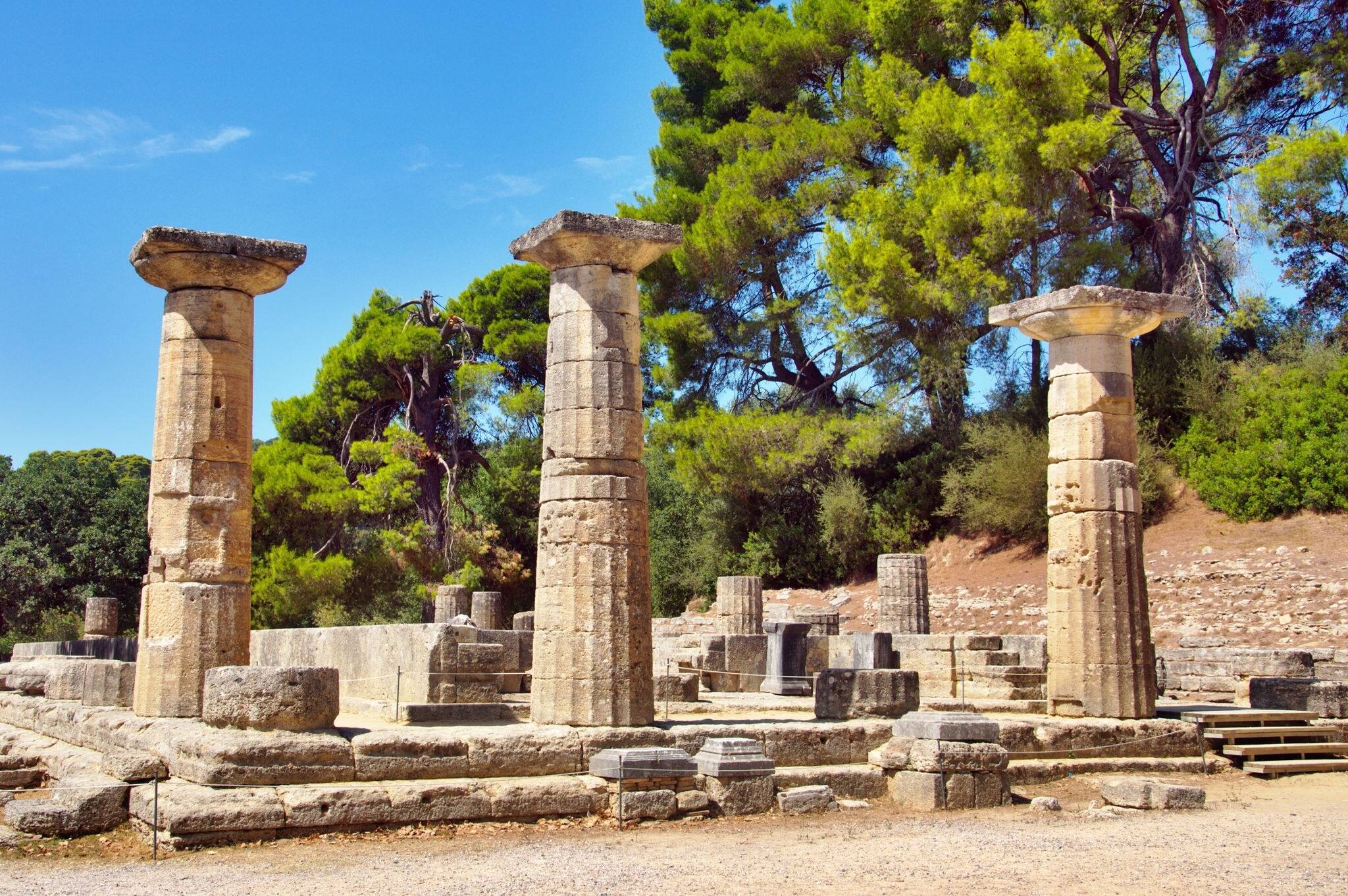 Ancient Temple of Goddess Hera, Olympia.