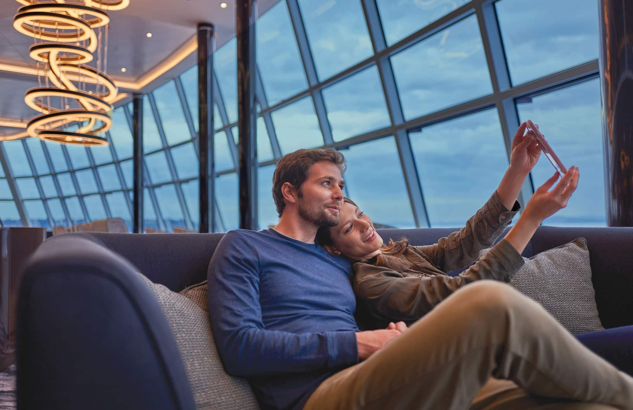 The Observation Lounge overlooking Alaska.