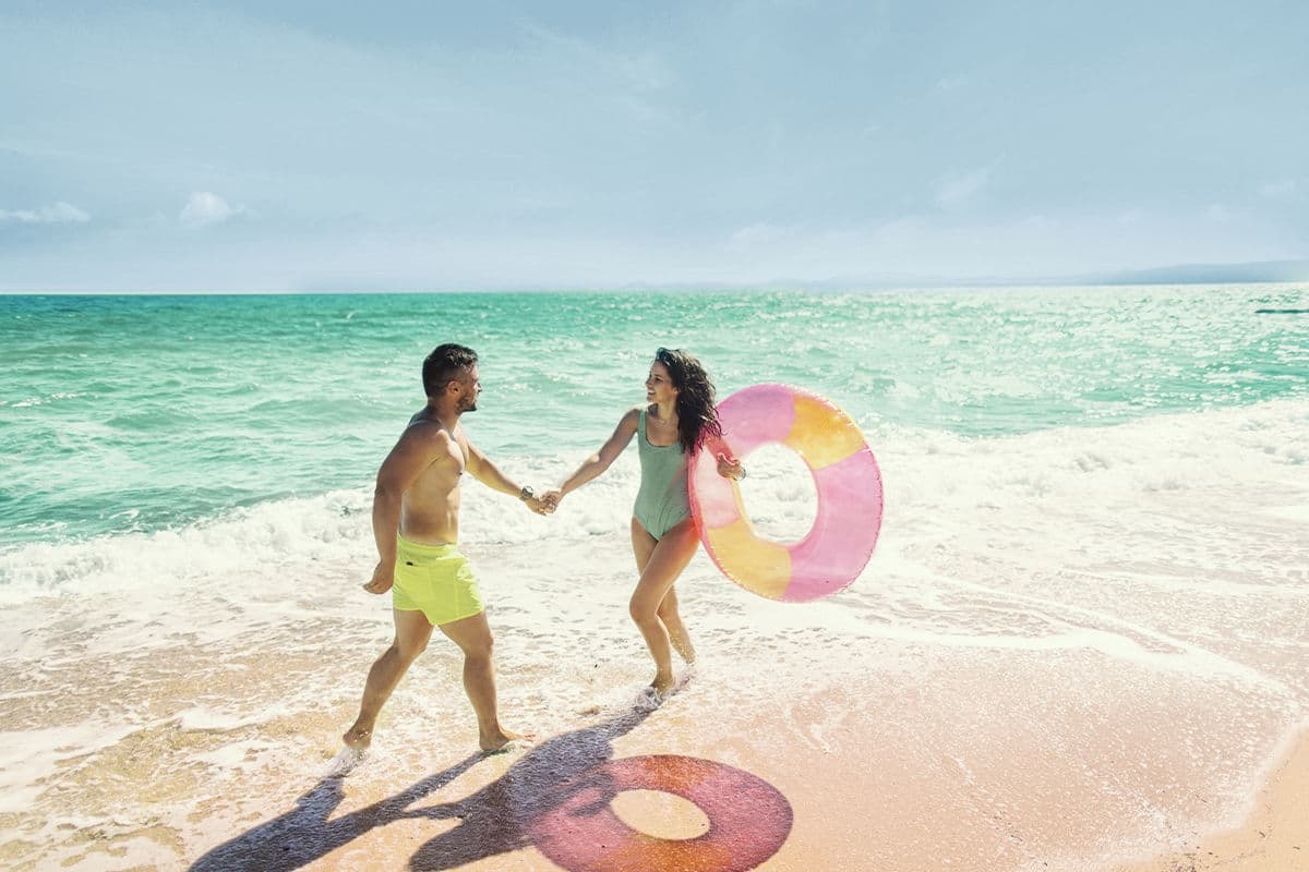 Relaxing on a Caribbean cruise.