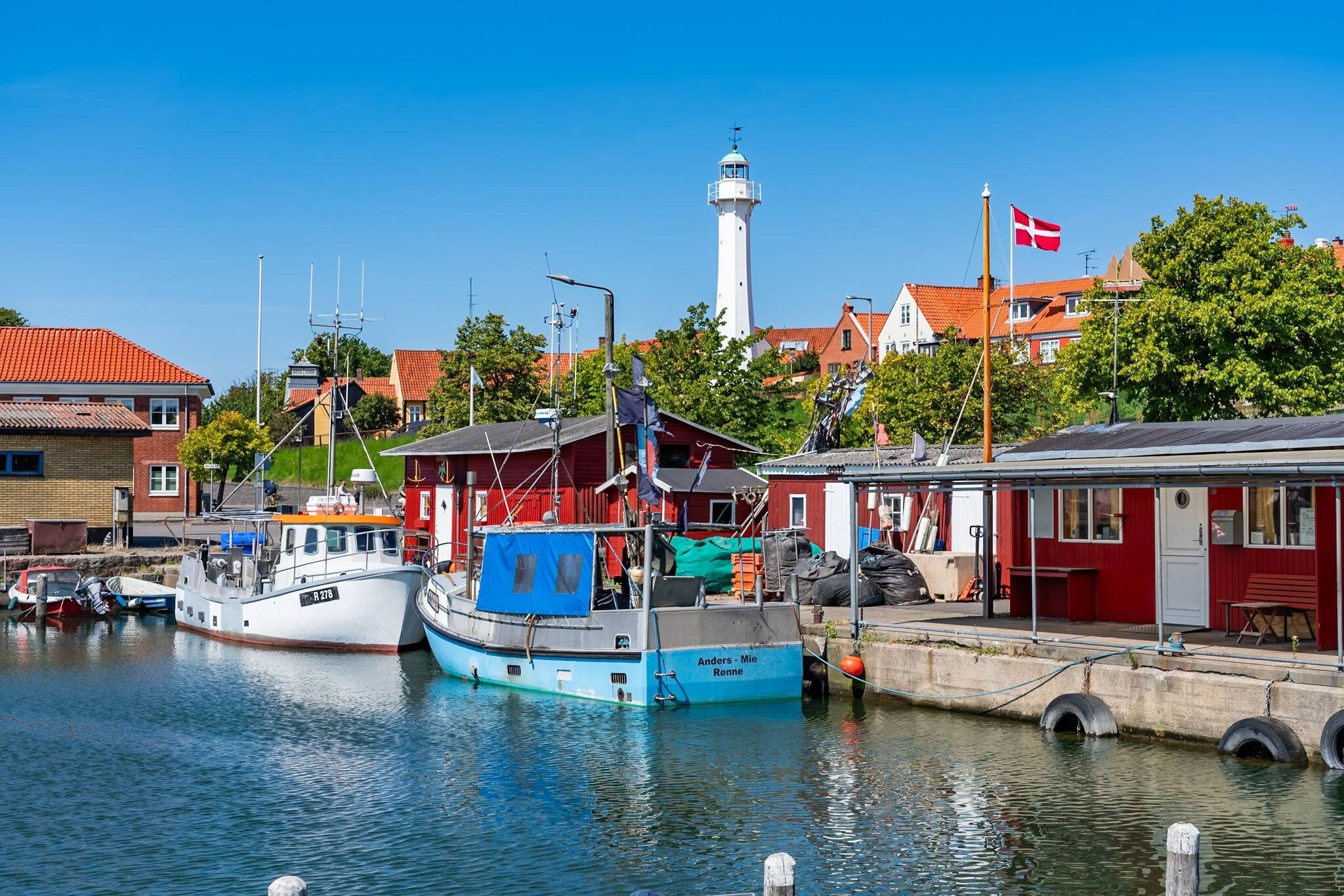 views around Ronne town on the ilsnad of Bornholm