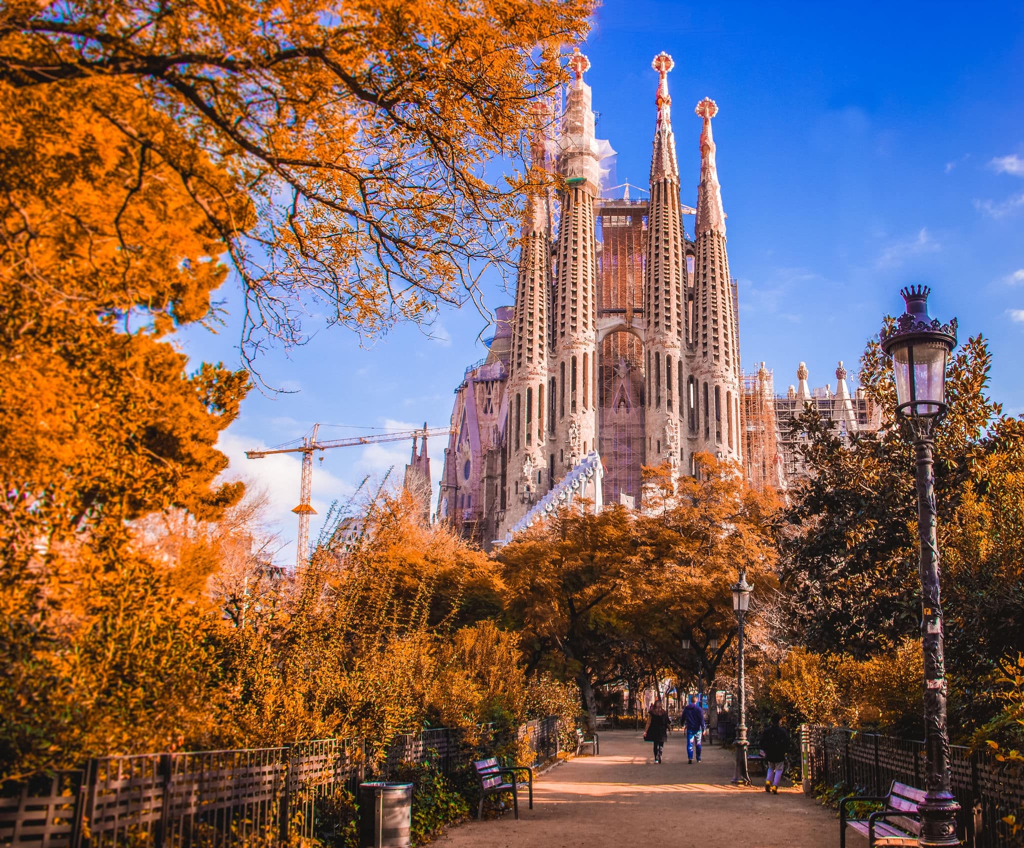 Basilica of the Sagrada Familia in Barcelona, ​​Spain.