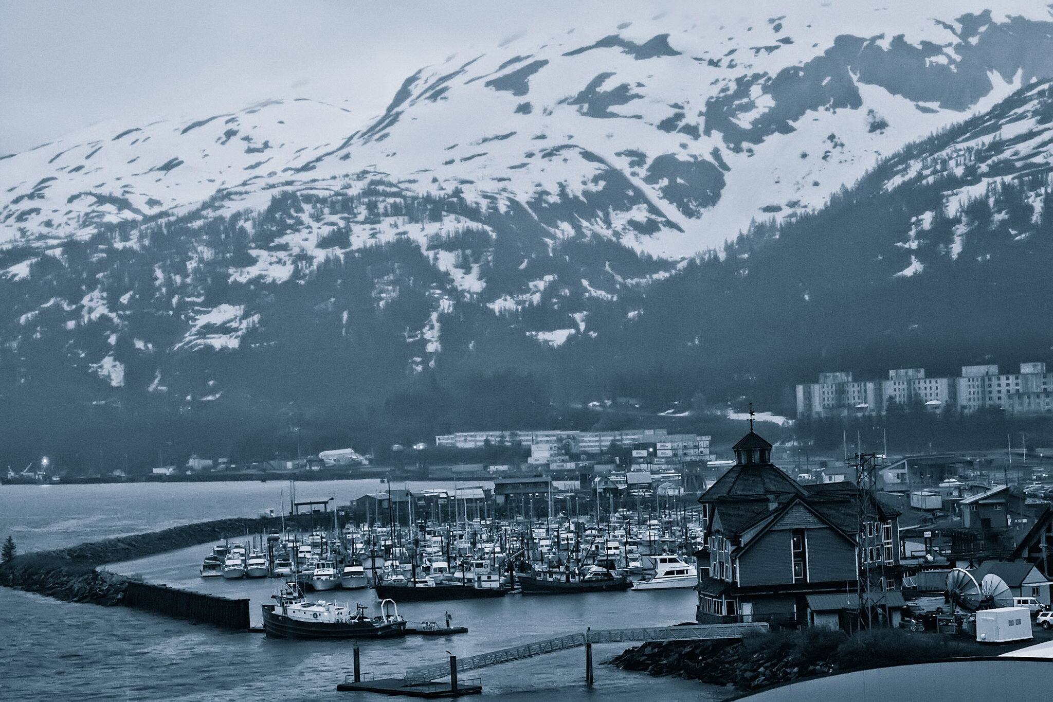 Little fishing village of Whittier, Alaska