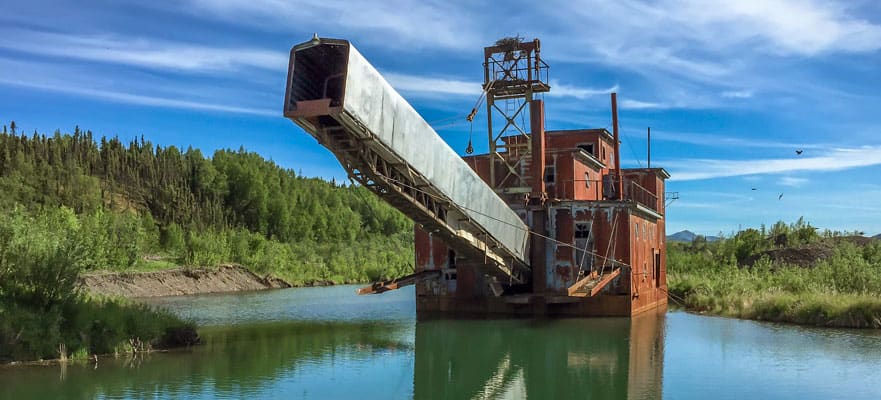 A gold dredge near Fairbanks