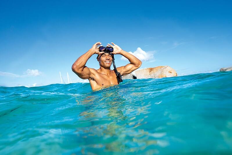 Snorkeling in Tortola.