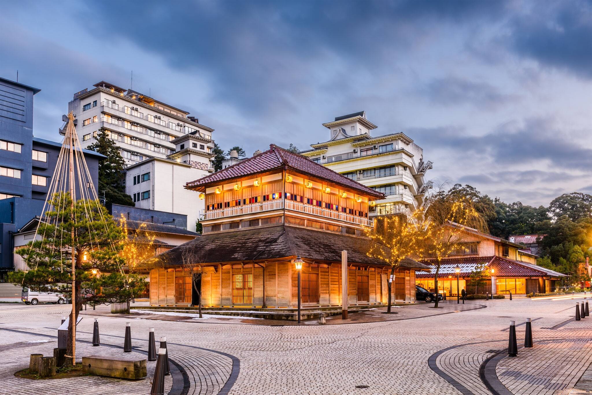 Kaga Onsen, Japan at the Yamashiro Onsen hot springs resort district.