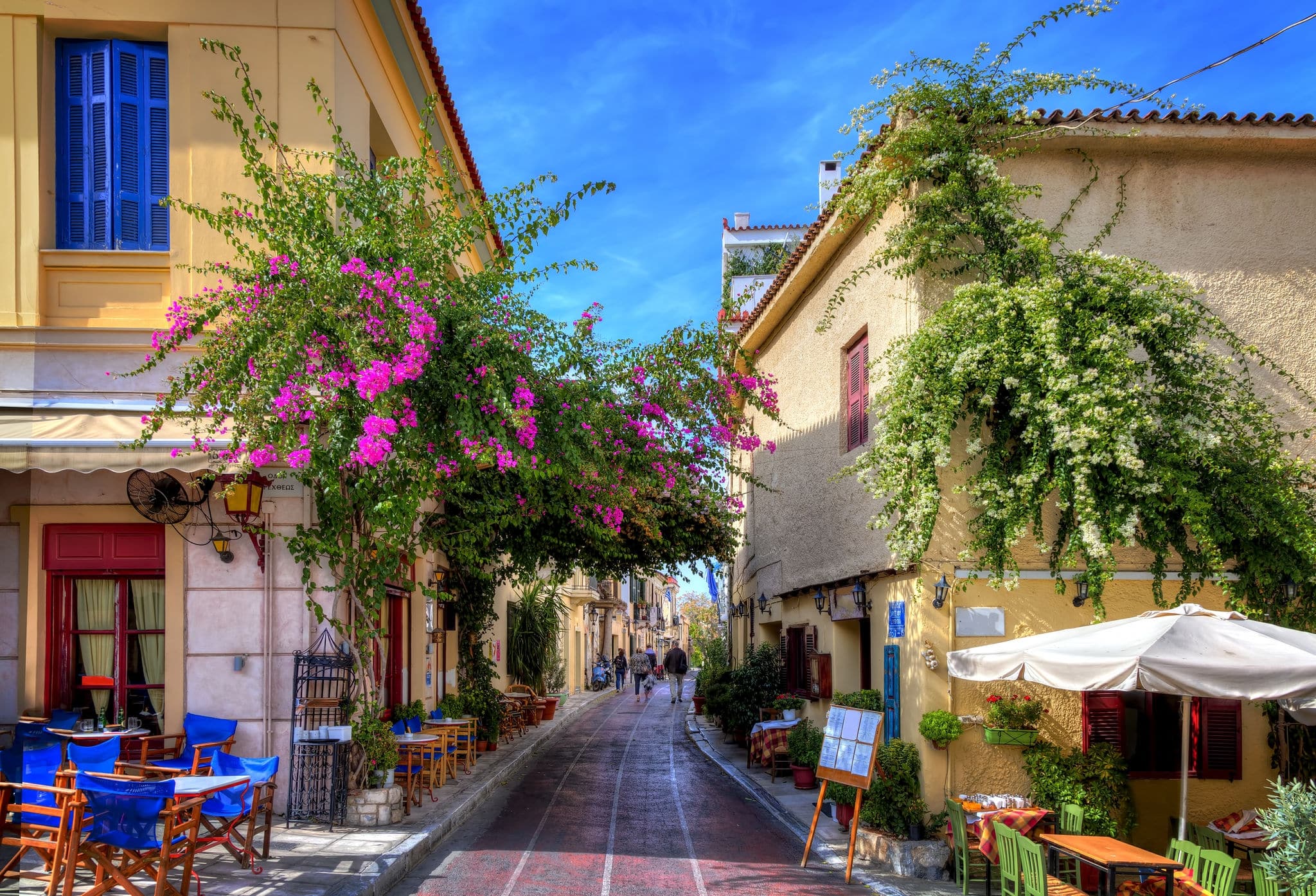 Plaka,an old historical neighbourhood of Athens, clustered around the northern and eastern slopes of the Acropolis,known as the "Neighbourhood of the Gods" 