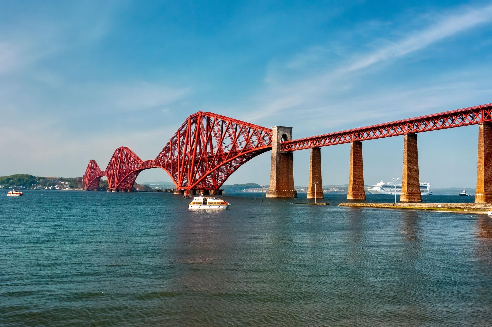 The Forth Rail Bridge at South Queensferry near Edinburgh Lothian Scotland UK GB EU Europe