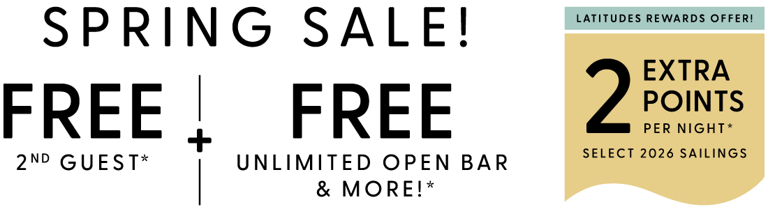 Black Friday Preview Sale + 50% off All Cruises + Free Pre-Paid Gratuities + Free at Sea + Kids Sail Free