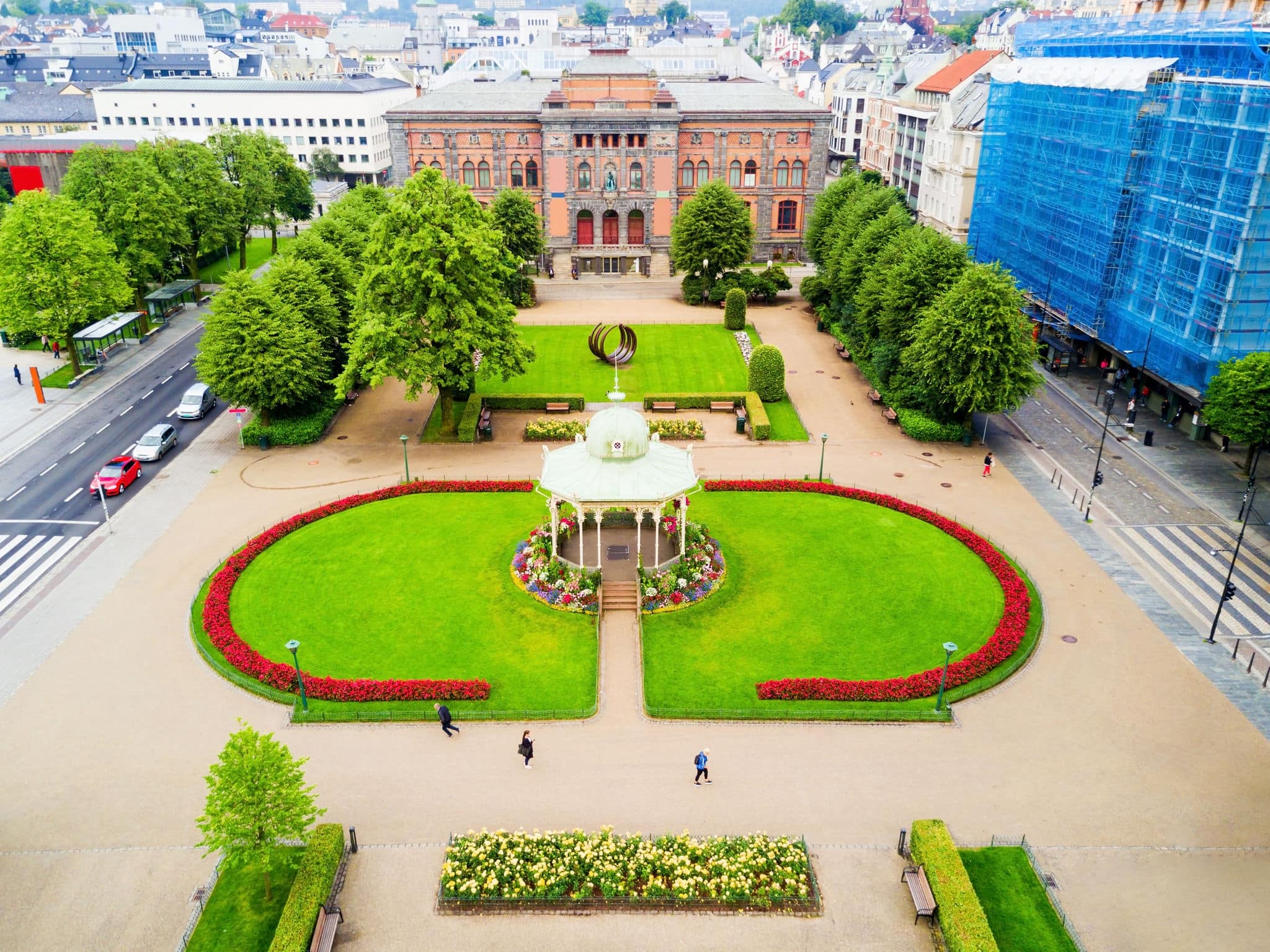 Kode Art Museum and Musikkpaviljongen music pavilion in Bergen city, Norway