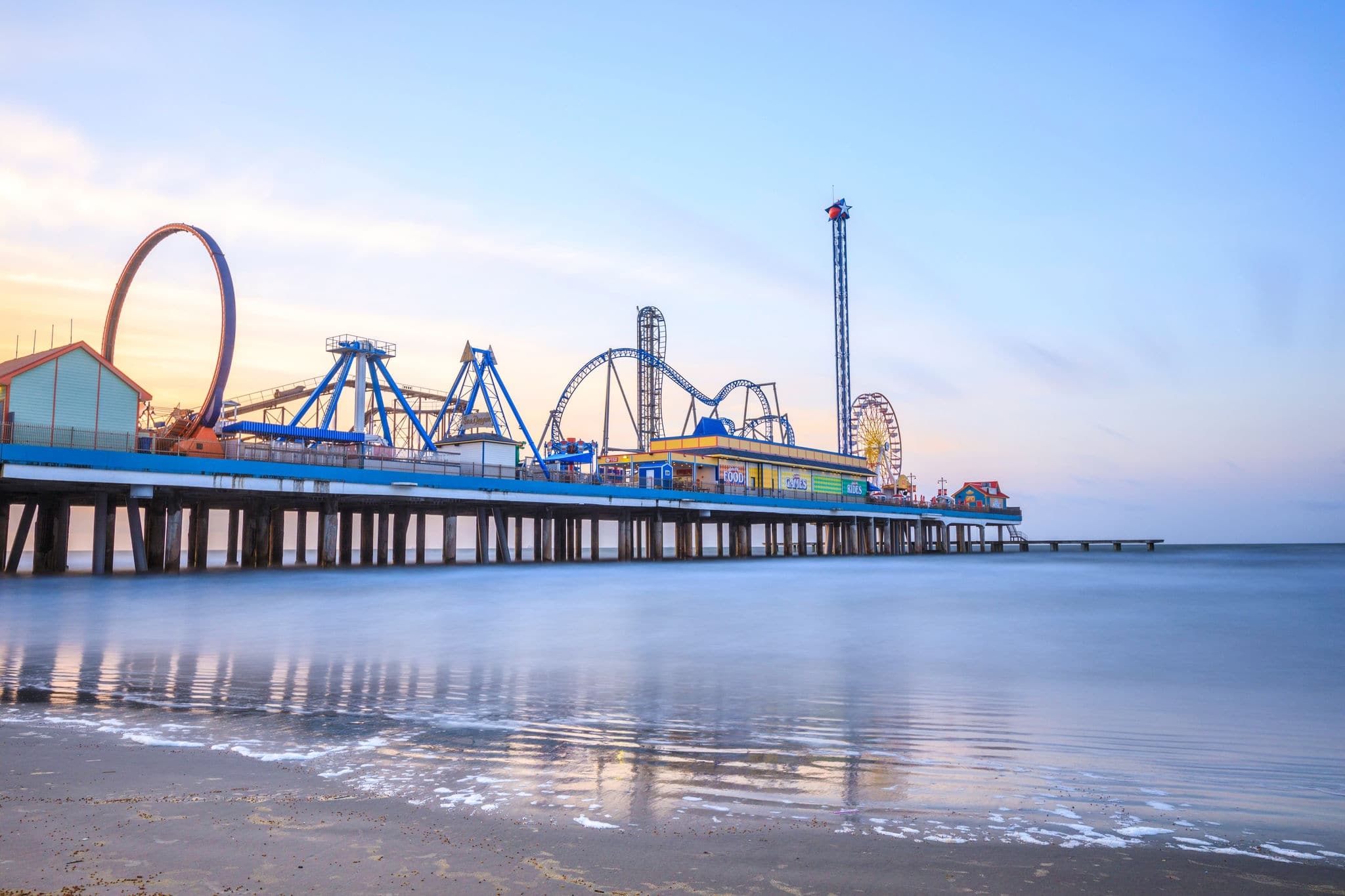 Sunrise Galveston Pleasure Pier