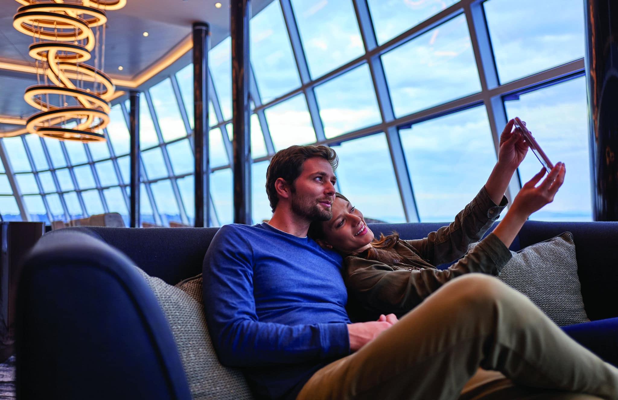 Couple in Venice, Italy enjoying a gondola ride
