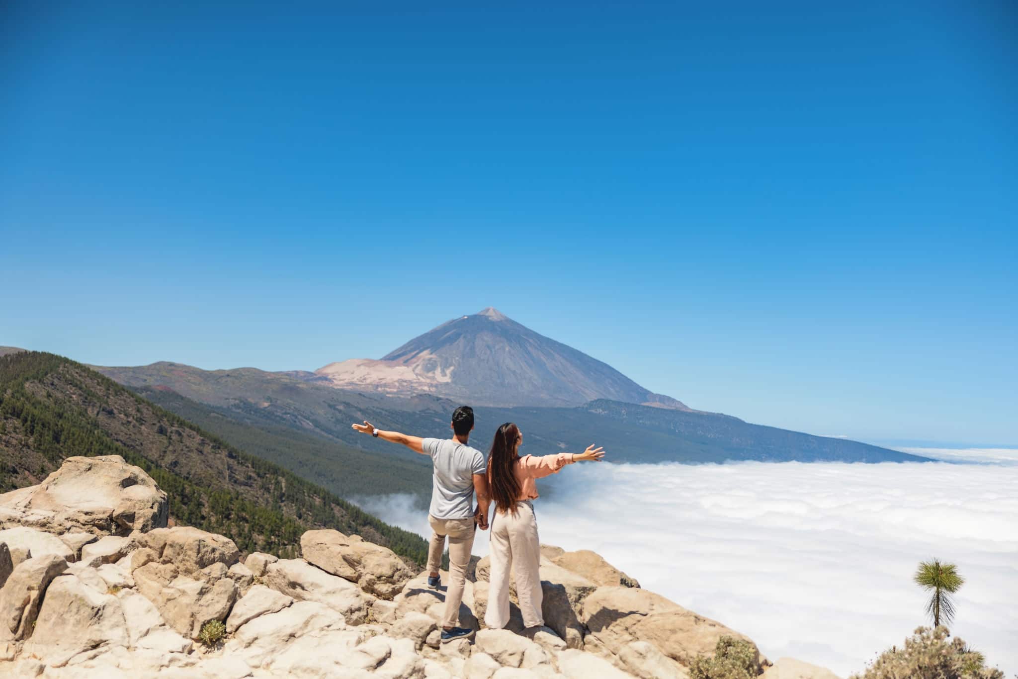 Romantic Couple Exploring Spain On Sunny Day