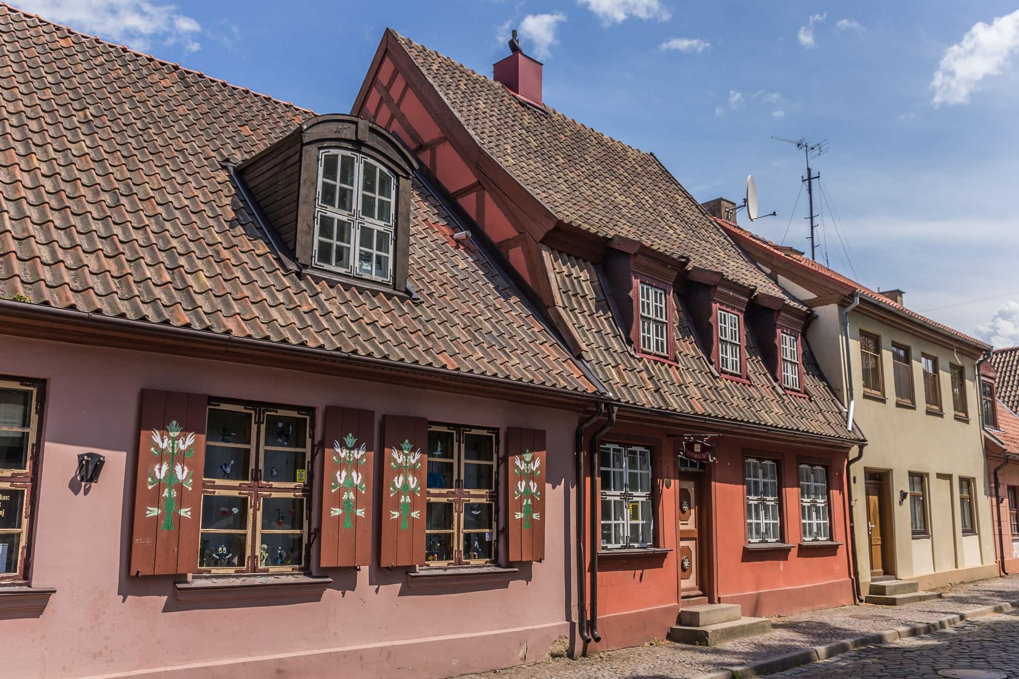 Street in the old town of Klaipeda, Lithuania