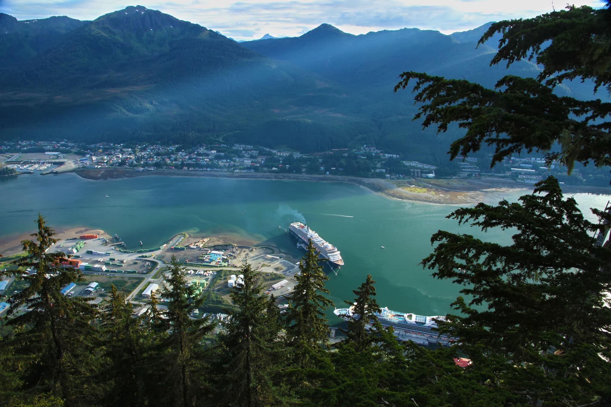 Another cruise ship docks at Juneau, Alaska