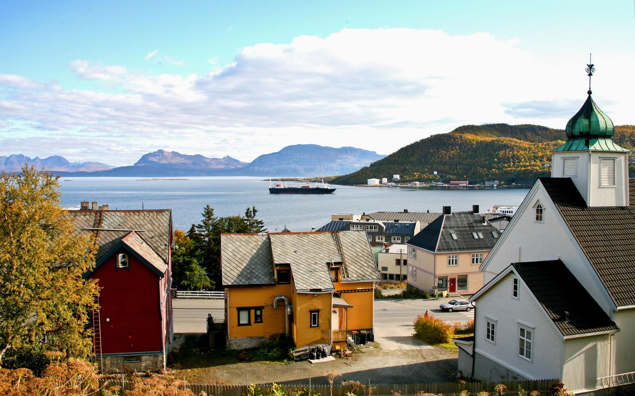 Harstad city in Norway