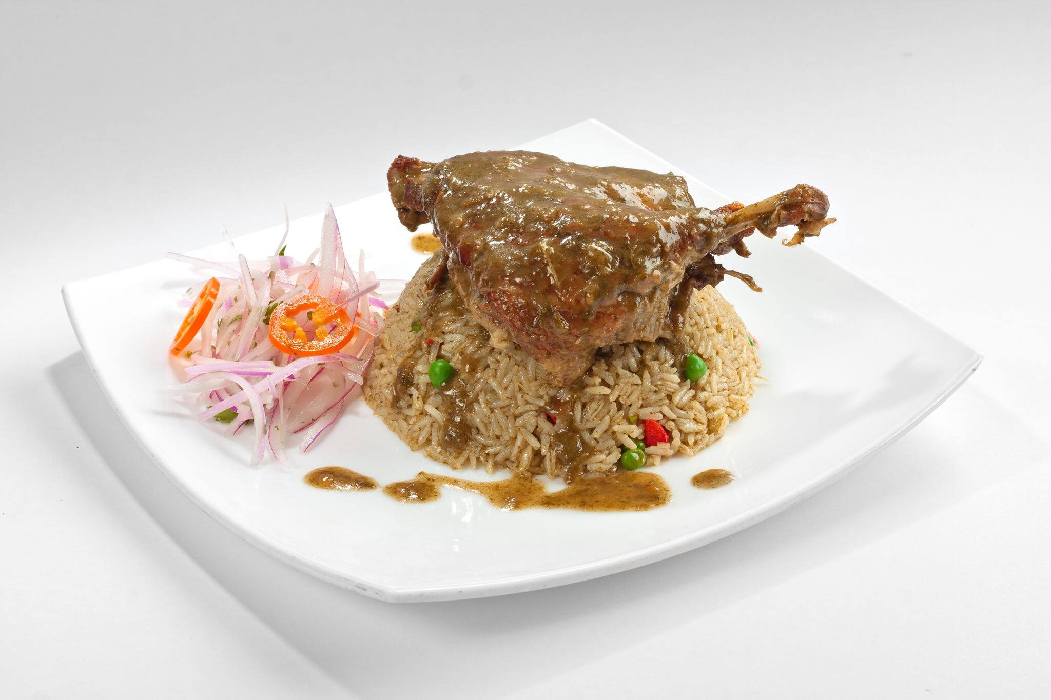 peruvian culinary, rice with duck, arroz