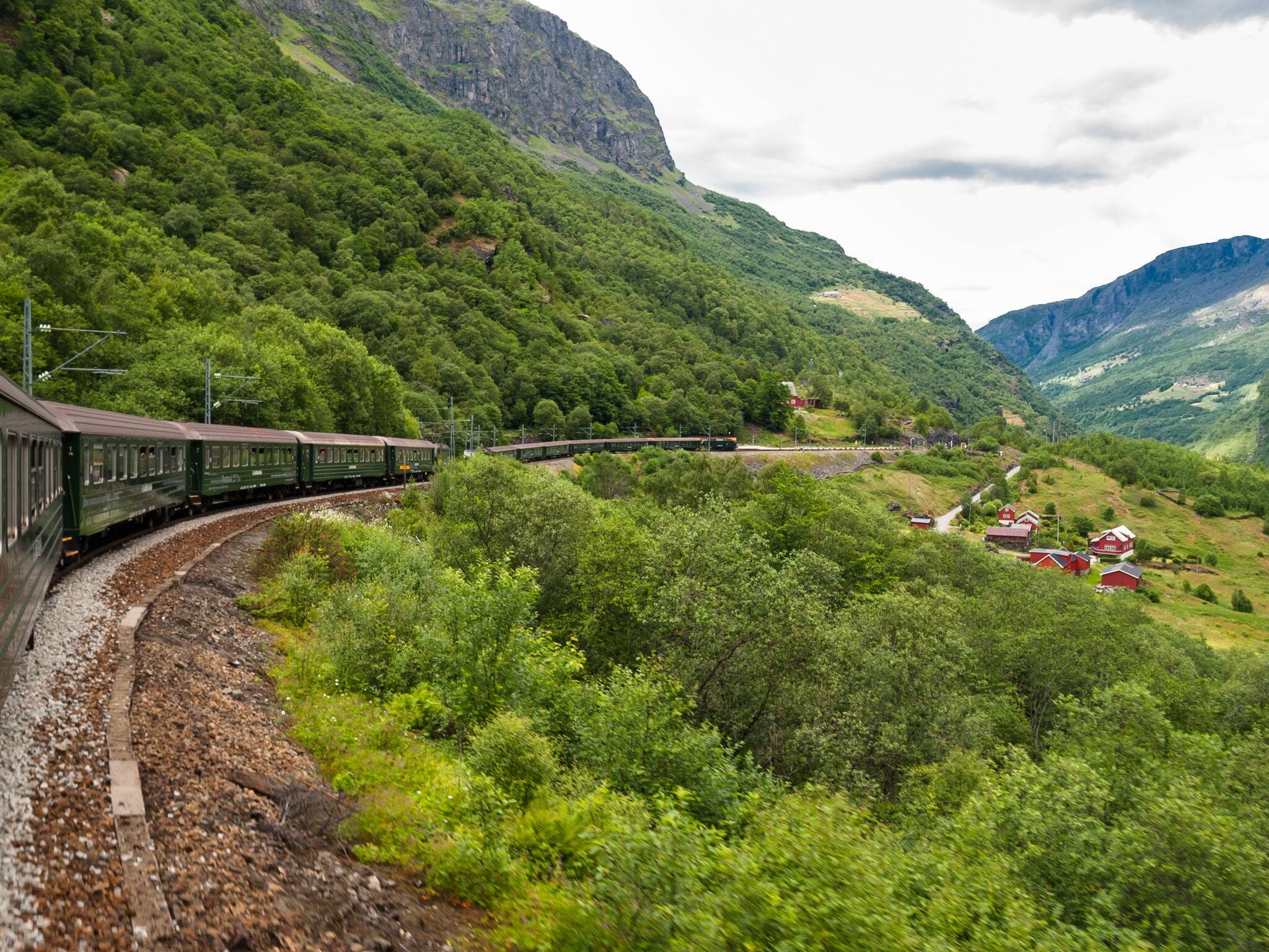Flamsbana - a famous trainline from Myrdal to Flam, Norway