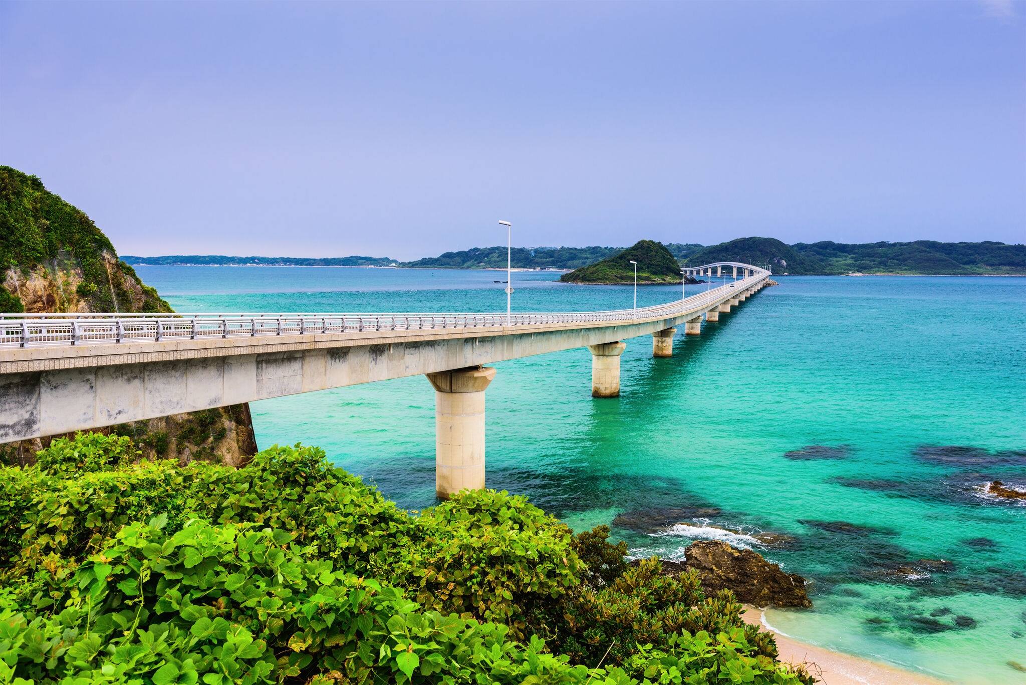 Tsunoshima Ohashi Bridge in Shimonoseki, Japan.
