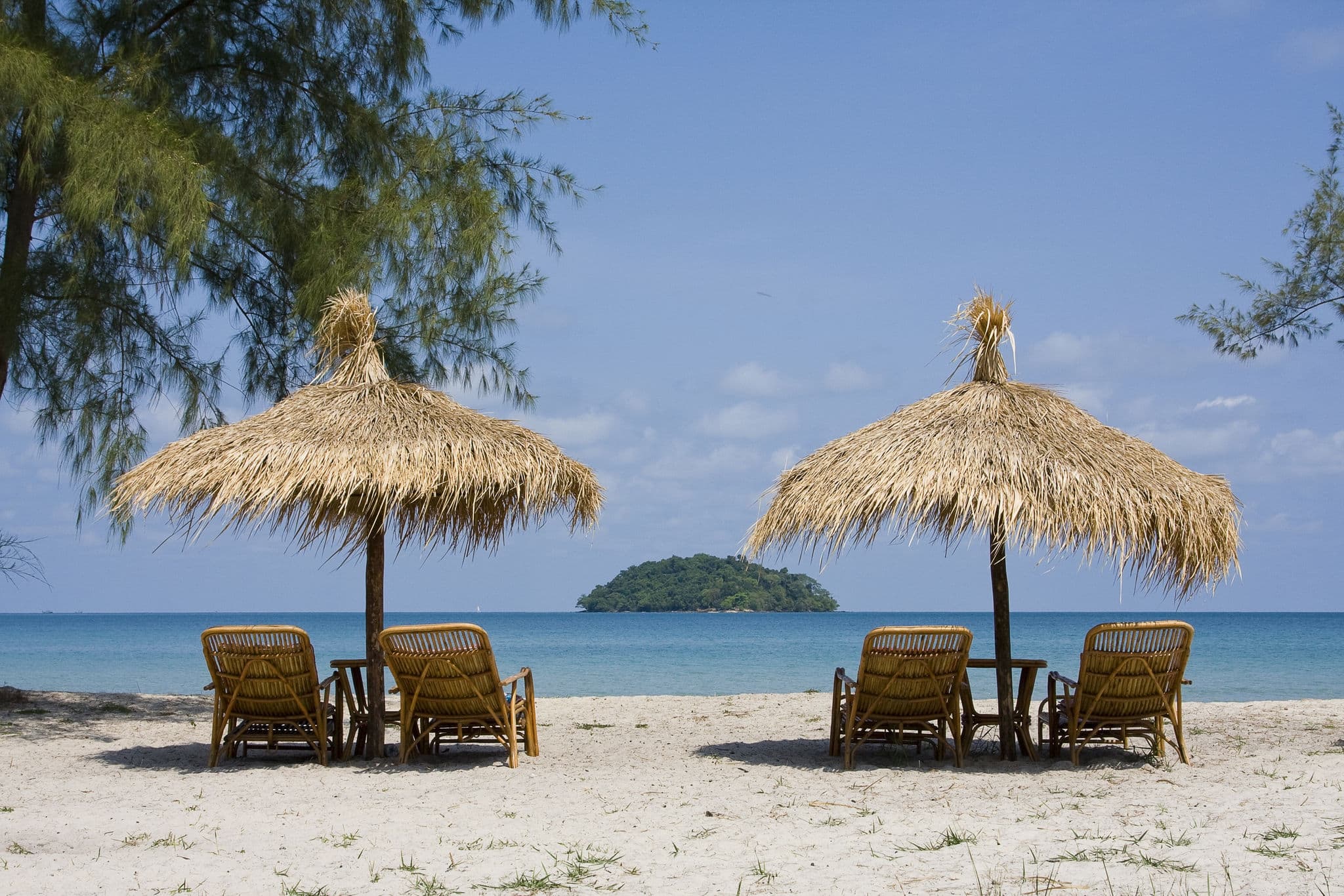 Beautiful tropical beach in Sihanouk Ville, Cambodia .