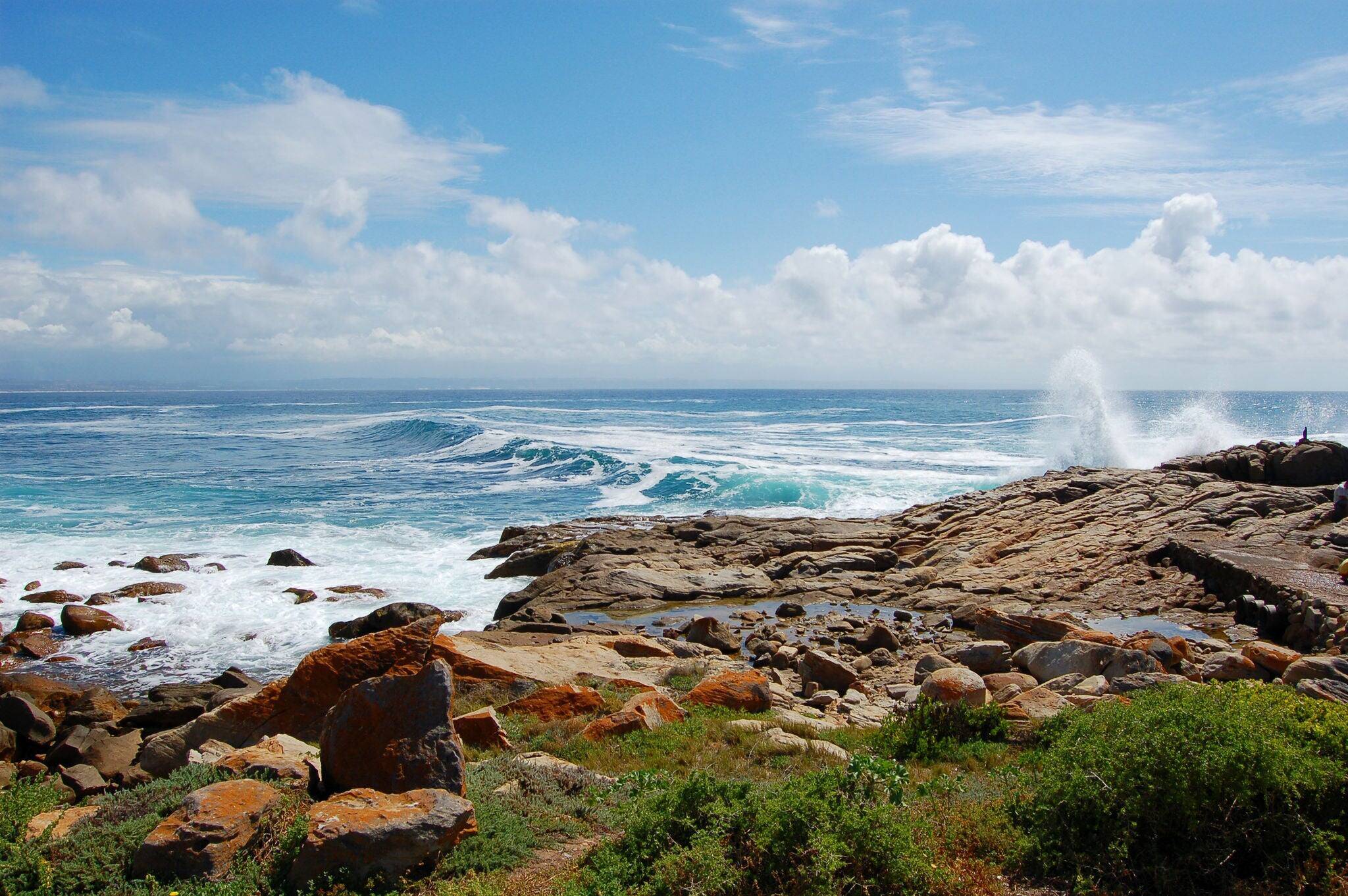 Waves breaking over rocks, Mossel Bay, South Africa