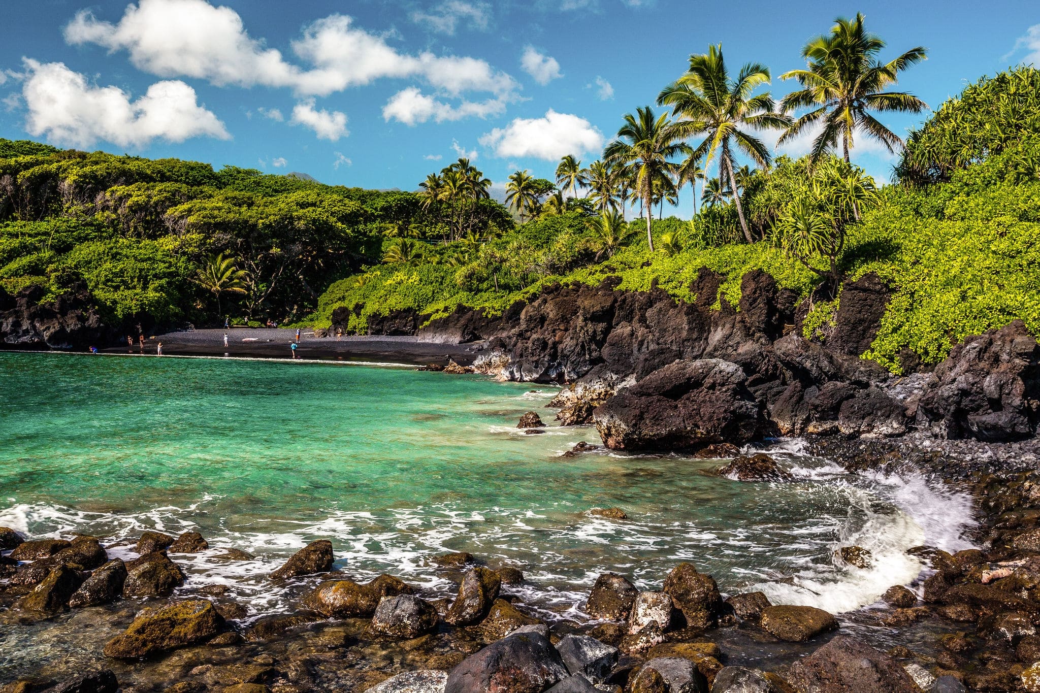 Waianapanapa State Park, Maui black sand beach