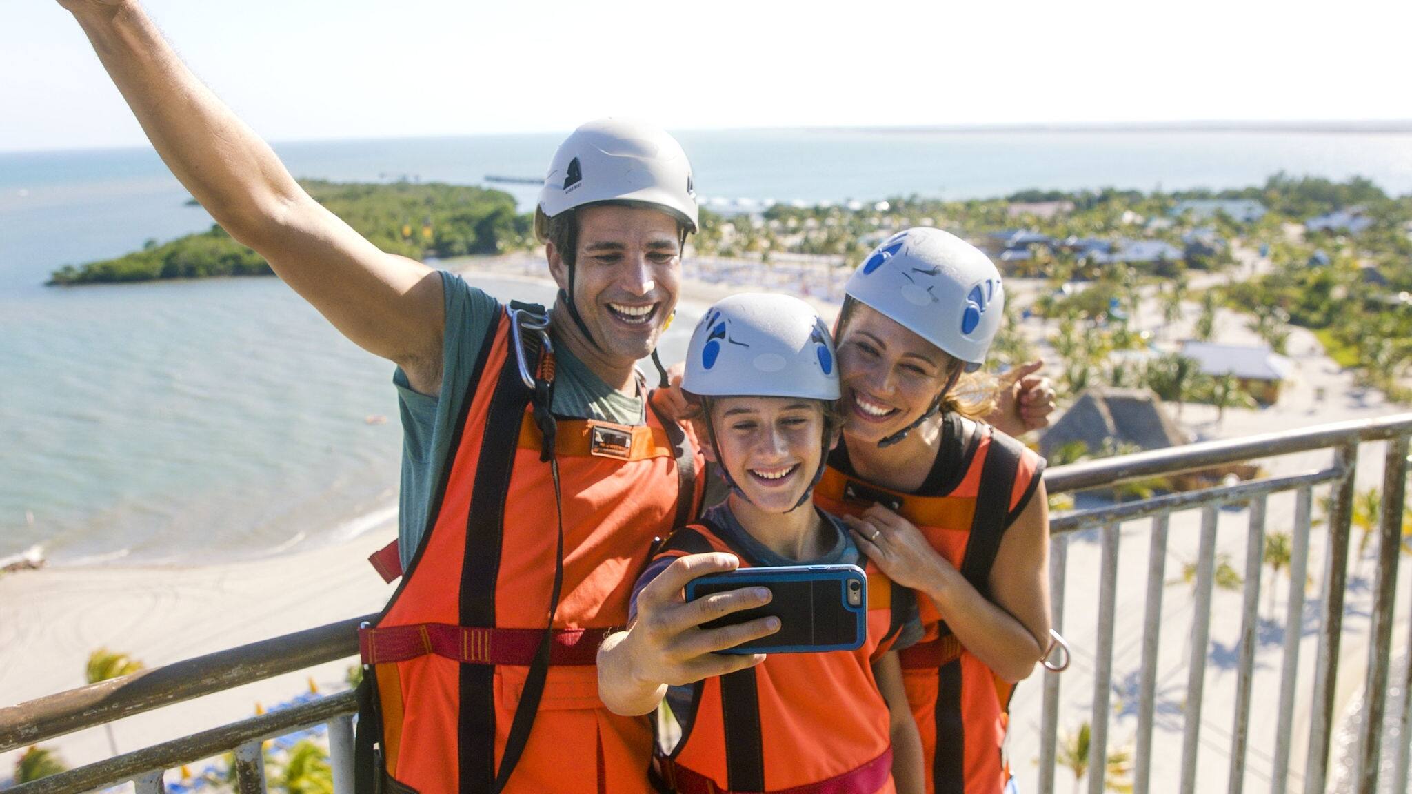 NCL Harvest Caye Family Taking Selfie 2