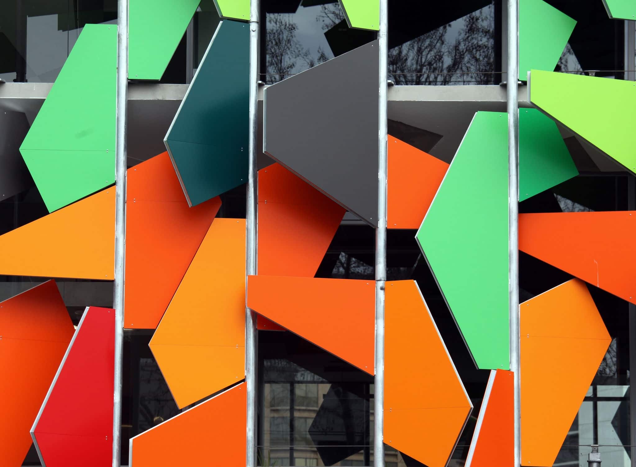 Colourful office building in Melbourne Australia