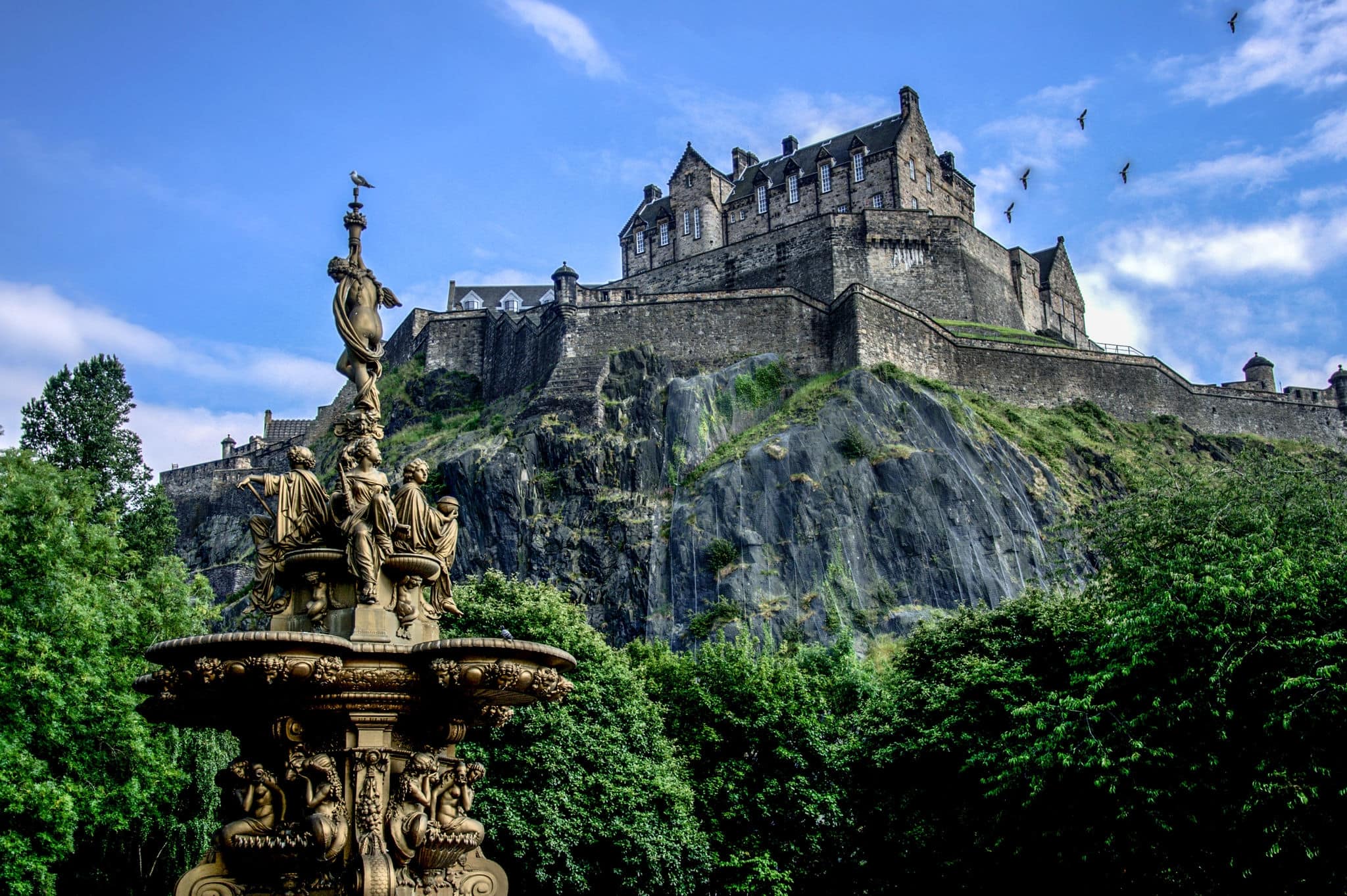 Edinburgh Castle during summer, Scotland.
