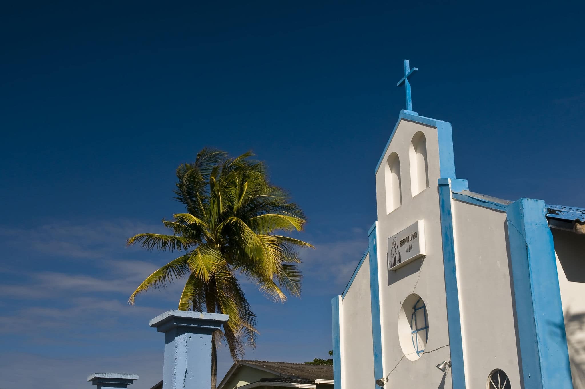 Church in the Caribbean island of San Andres