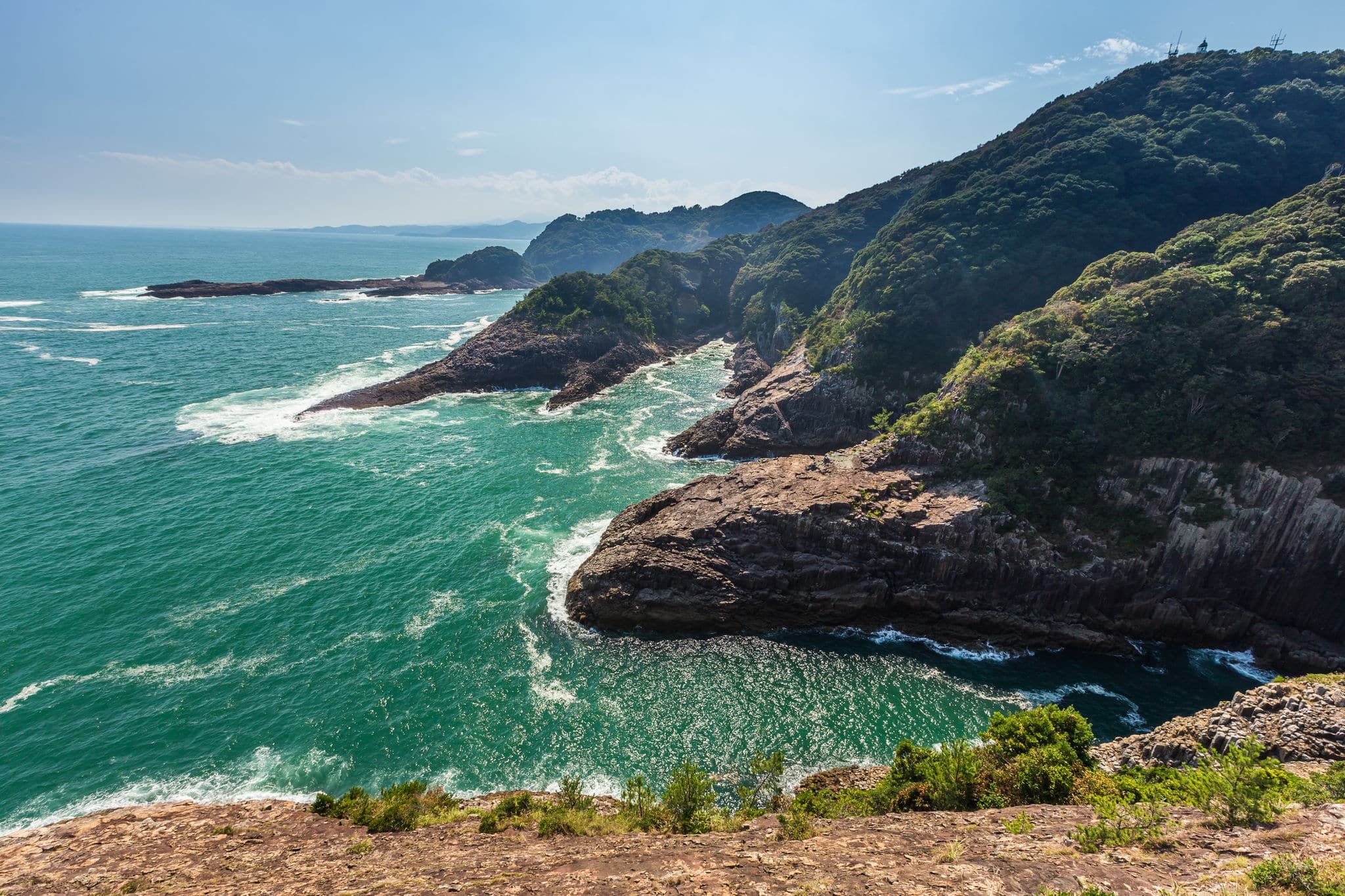 Beautiful coastline of Hyuga cape in Miyazaki, Kyushu