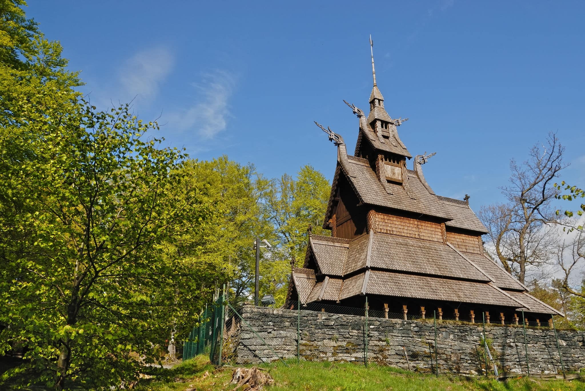 Fantoft Stave Church in Bergen, Norway
