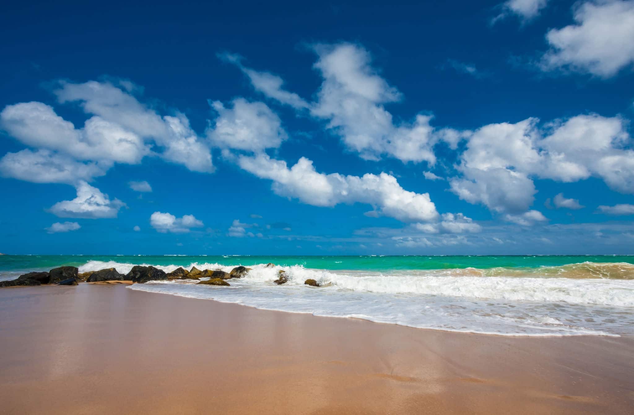 The beach in Condado in San Juan, Puerto Rico, United States.
