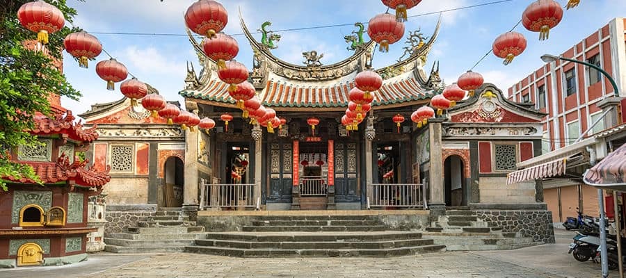 Tainhou Temple honoring seas goddess Mazu in Penghu, Taiwan.