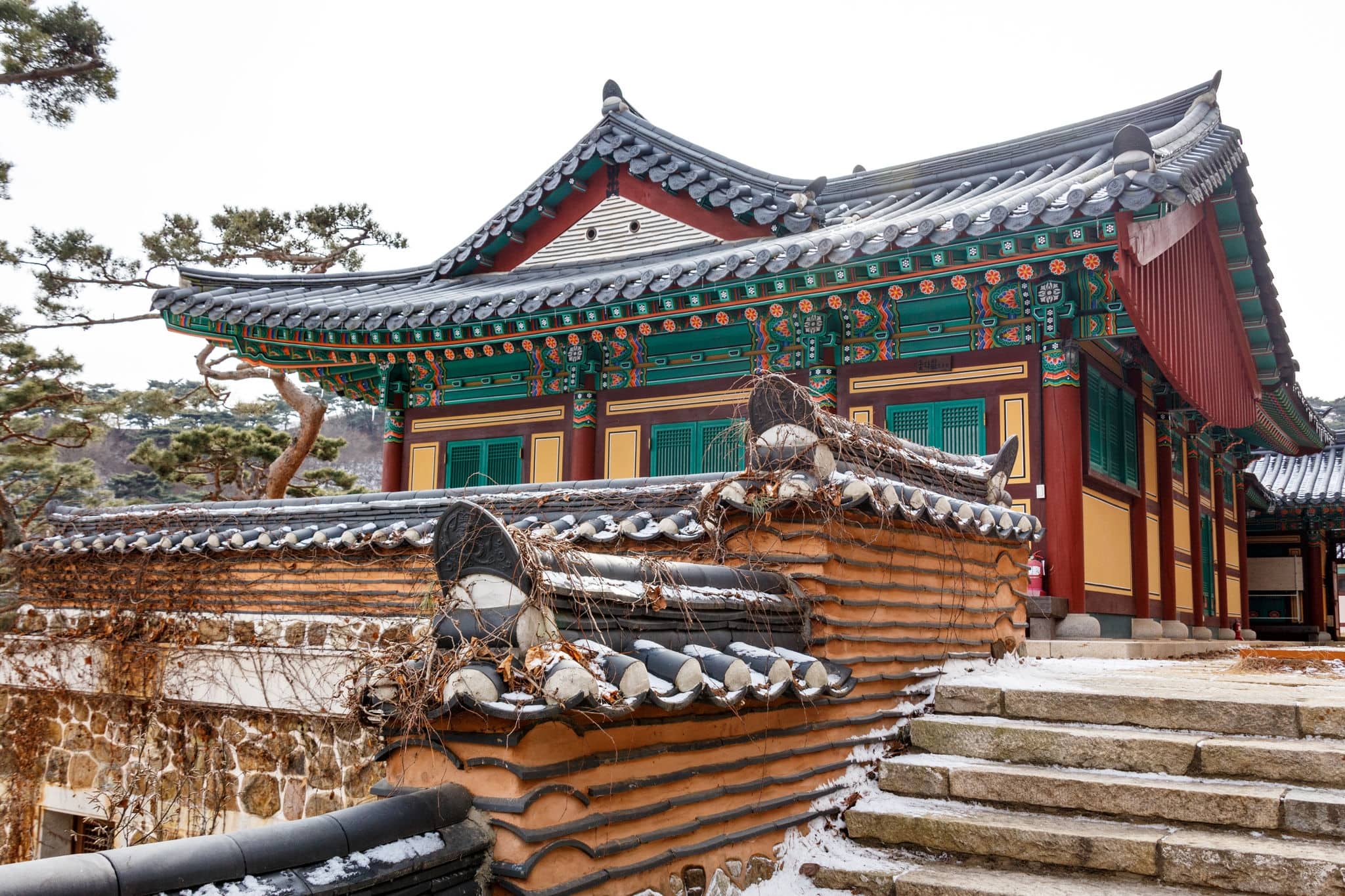 Korean traditional temple landscape. Jeondeungsa Temple.