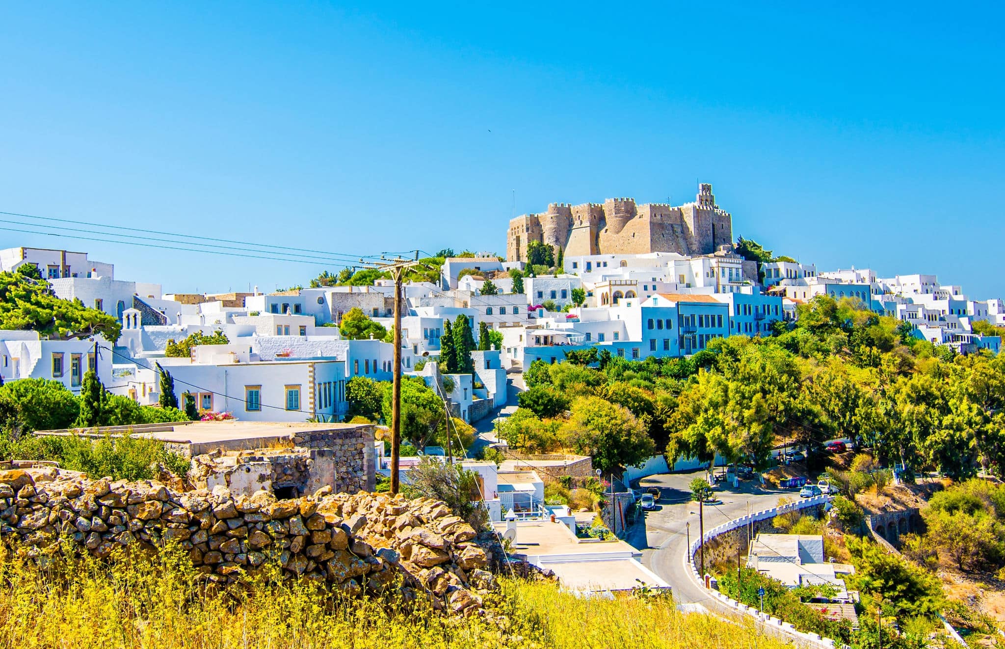 Chora Village view in Patmos Island