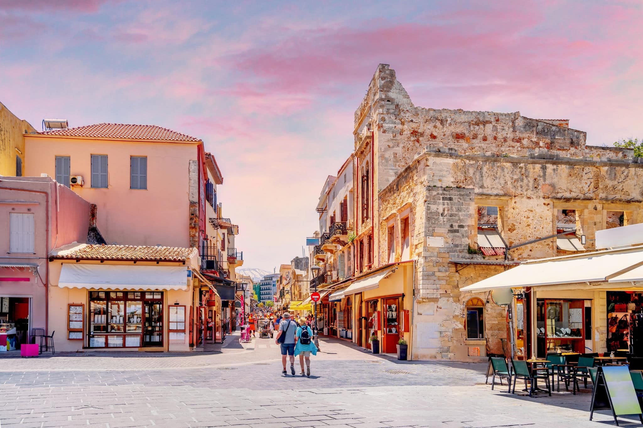 Old city of Chania, Island Crete, Greece 