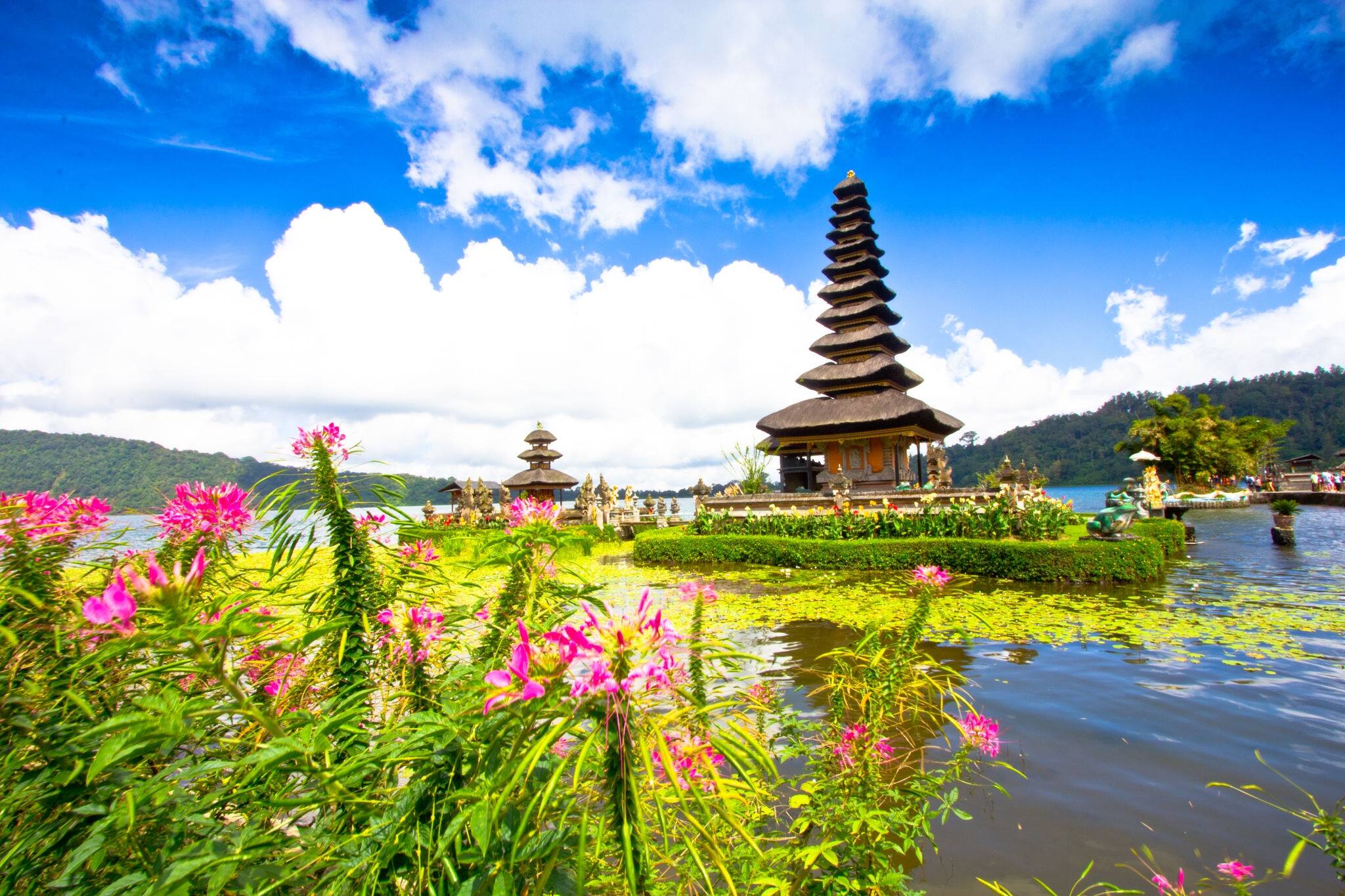 Pura Ulun Danu temple on a lake Beratan. Bali ,Indonesia