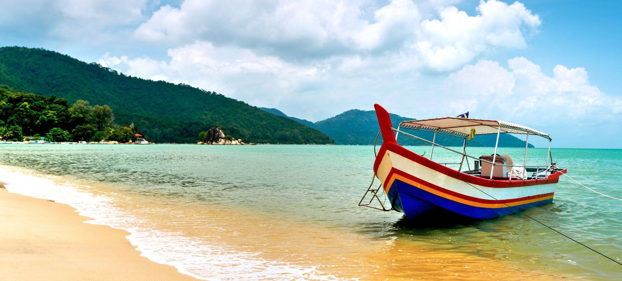 Beach Scene in Penang, Malaysia