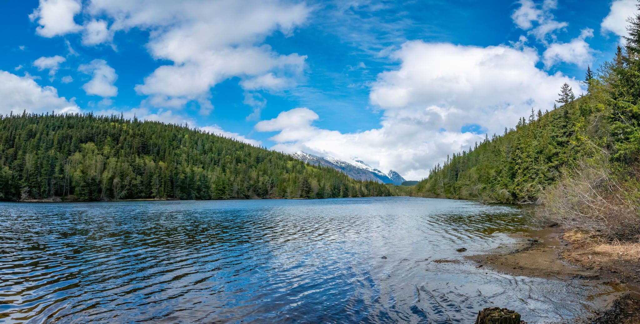 Scenic view of the lower Dewey Lake, Skagway, Alaska, USA