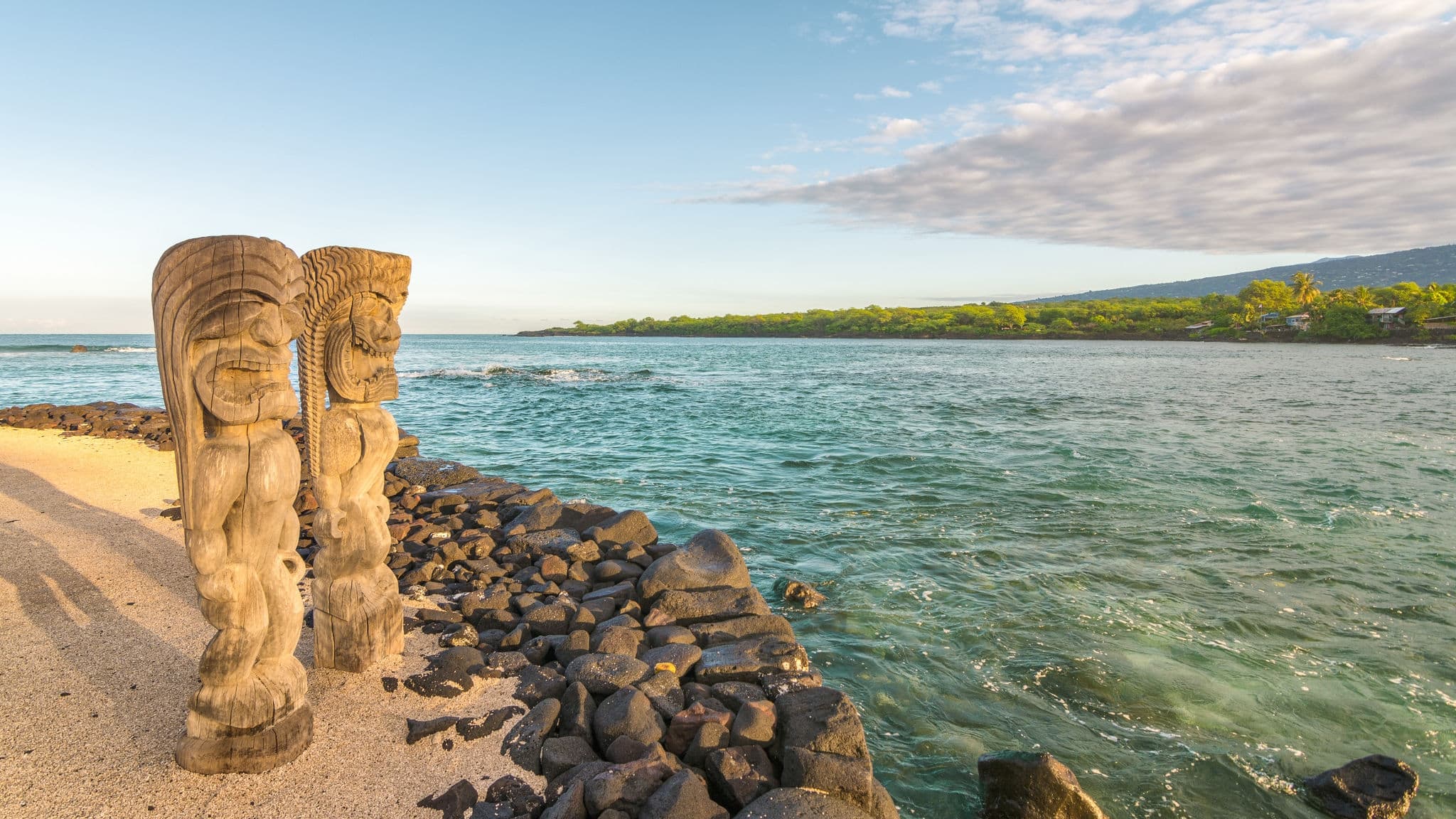 Ki'i in Pu'uhonua O Honaunau National Historical Park, Big Island, Hawaii