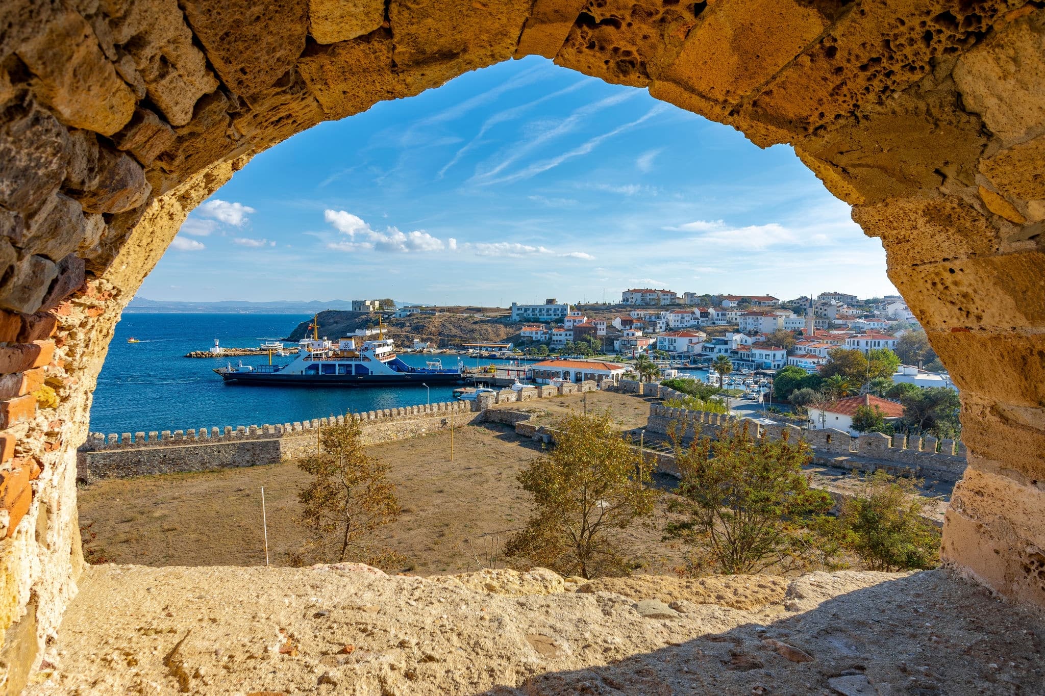 Bozcaada view from Castle in Turkey