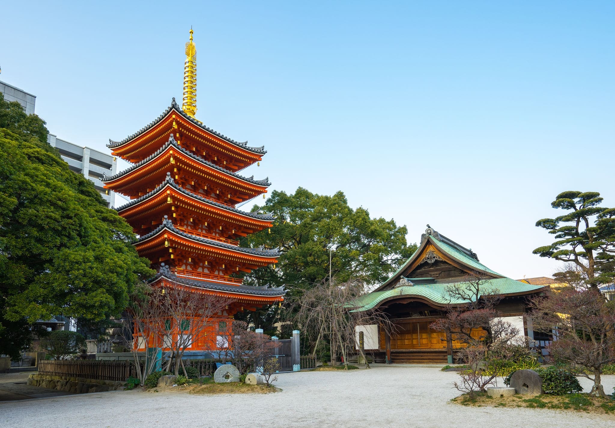 Tochoji Temple in Hakata, Fukuoka, Japan.