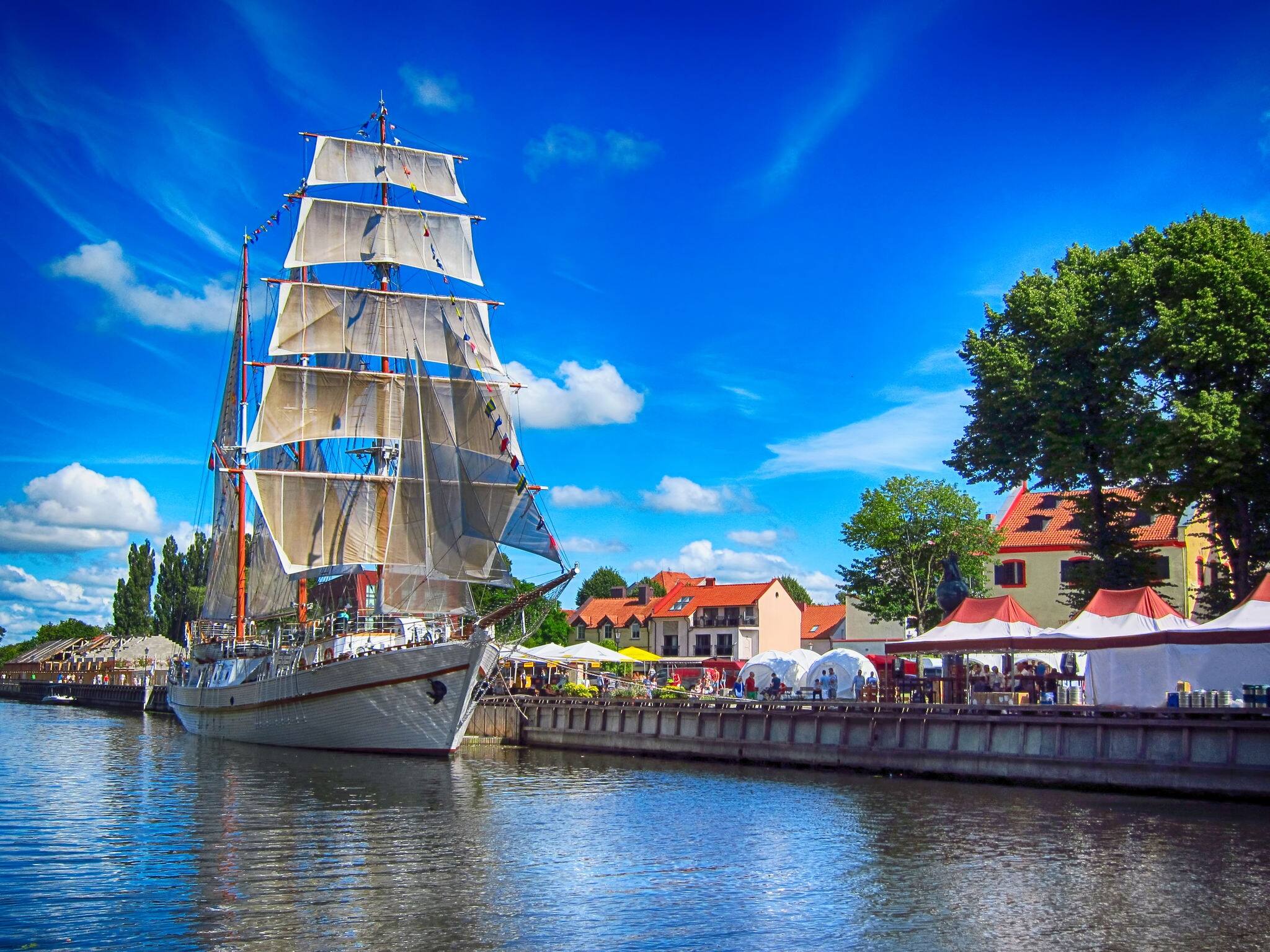 Ship Meridianas in Klaipeda city