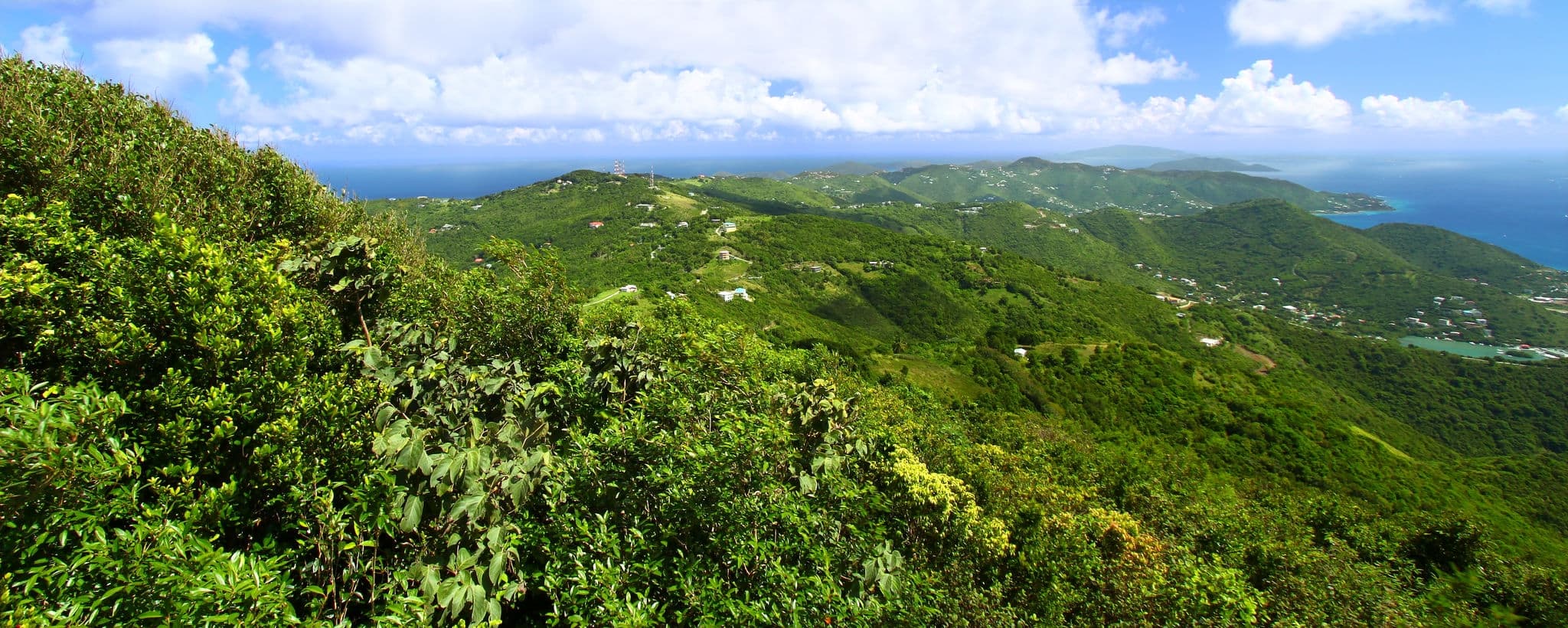 Panoramic view of Tortola from Sage Mountain National Park - British Virgin Islands