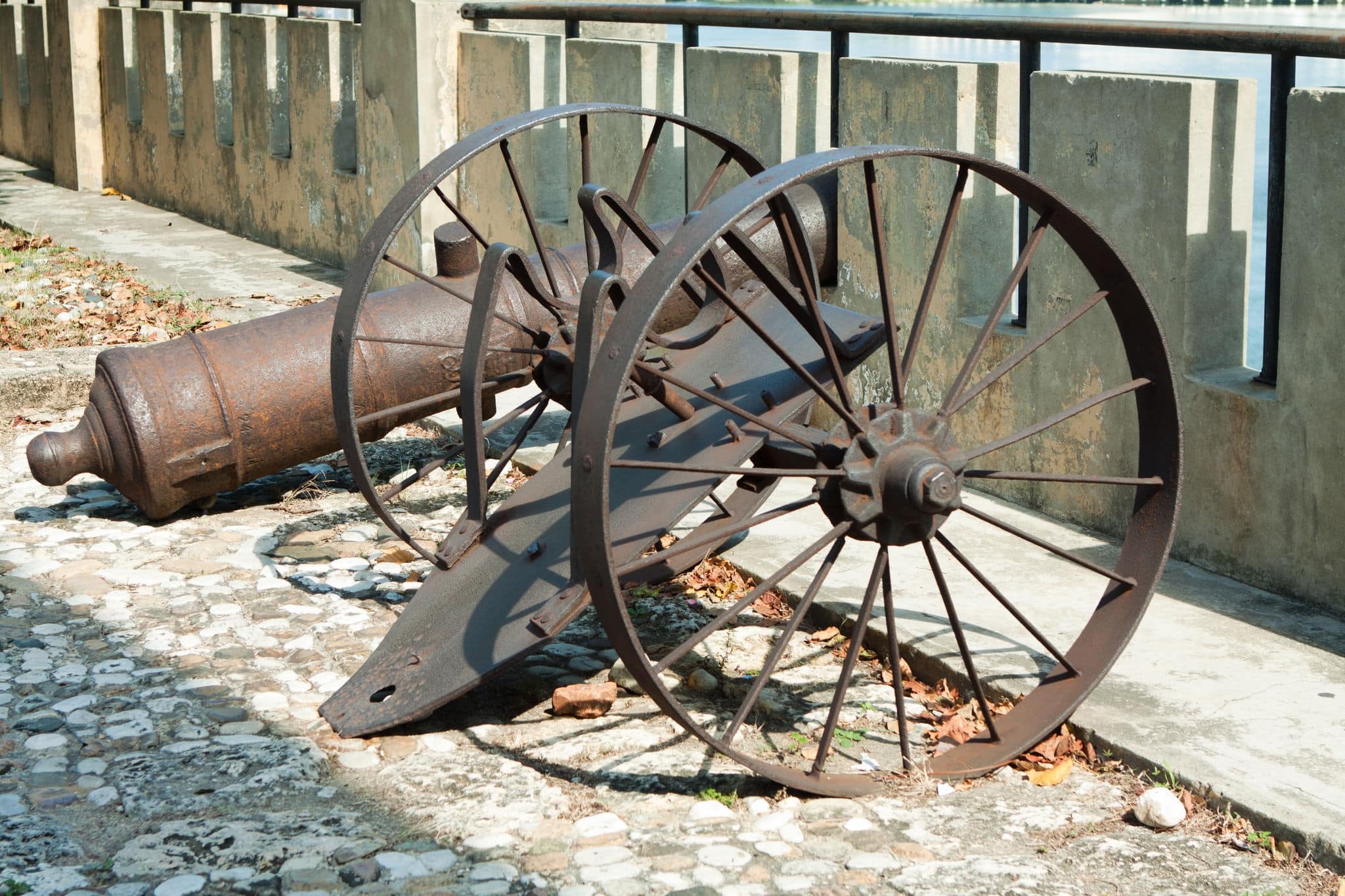 Fortaleza Ozama Canon Canon at the defense wall of Fortaleza Ozama