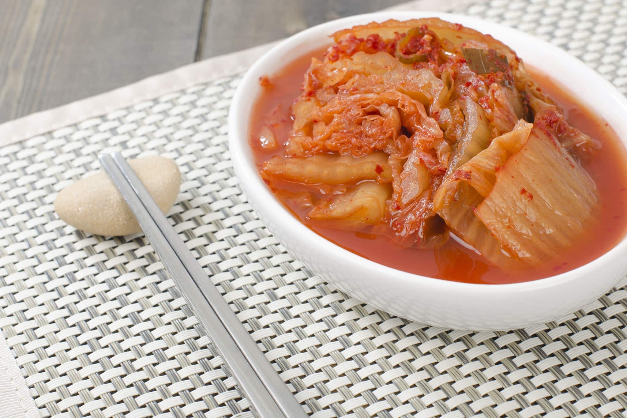 Kimchi - Korean fermented nappa cabbage side dish.
