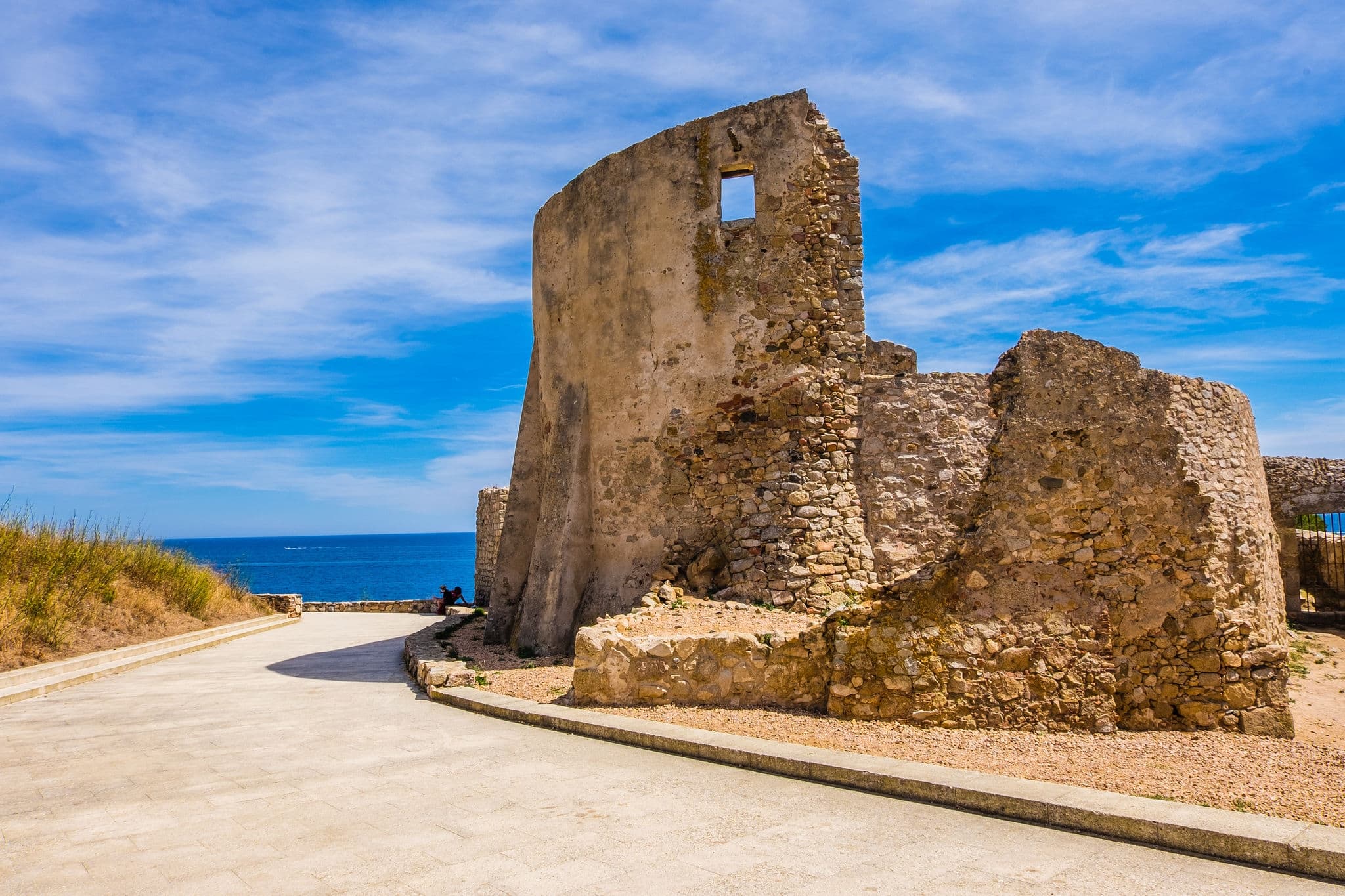 Landscape Fosca beach in Palamos, Costa brava (Spain)